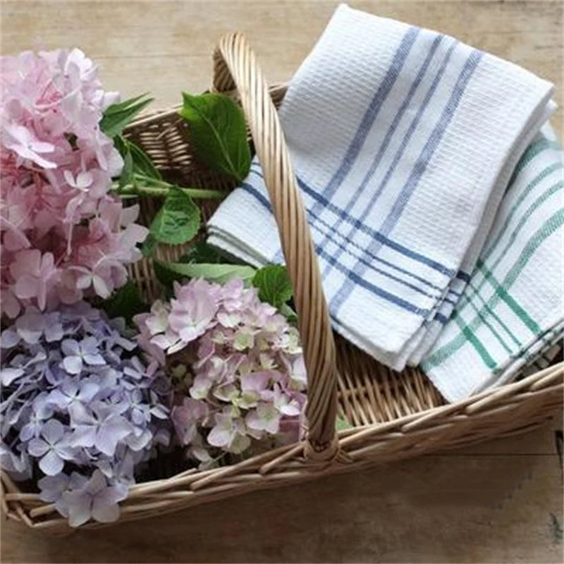 Table Linens: French Striped Cotton Tea Towel