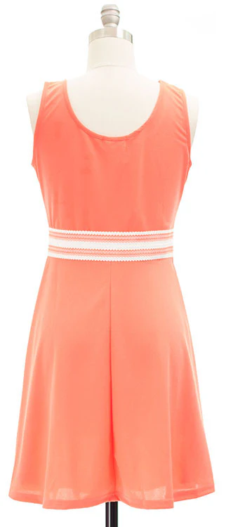 Belted Skater Dress - Violet