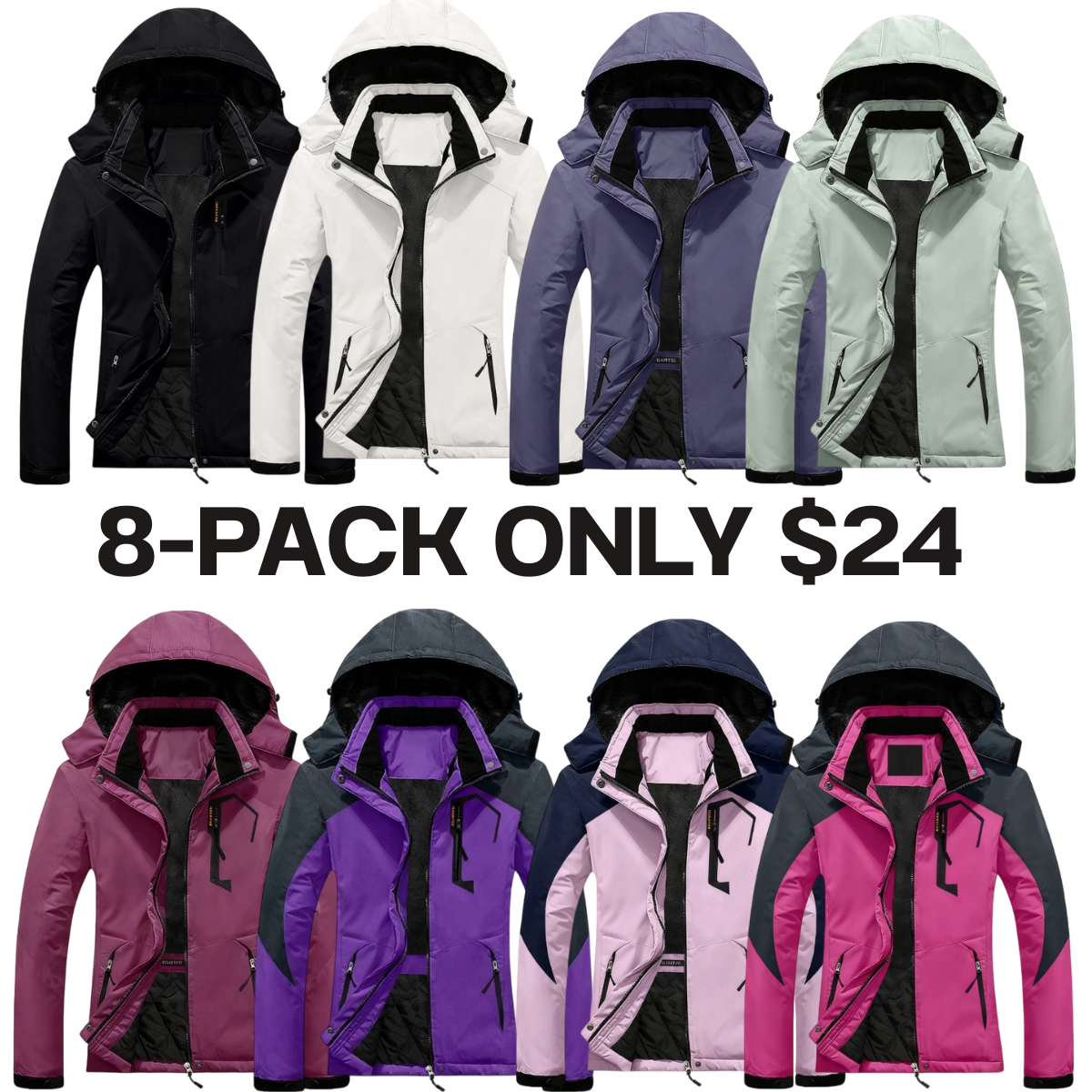 Women's Mountain Waterproof Ski Snow Jacket Rain Winter Jacket Coat Hooded Windproof Parka