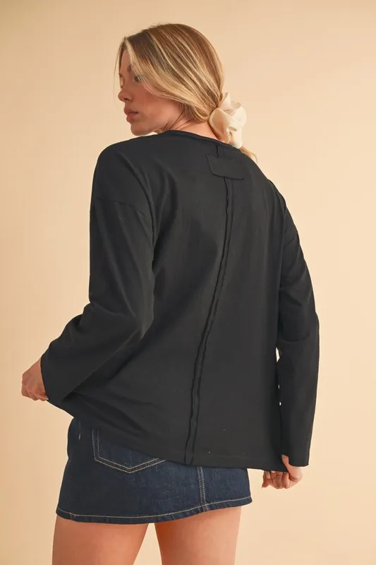 Round Neck Long Sleeve Top