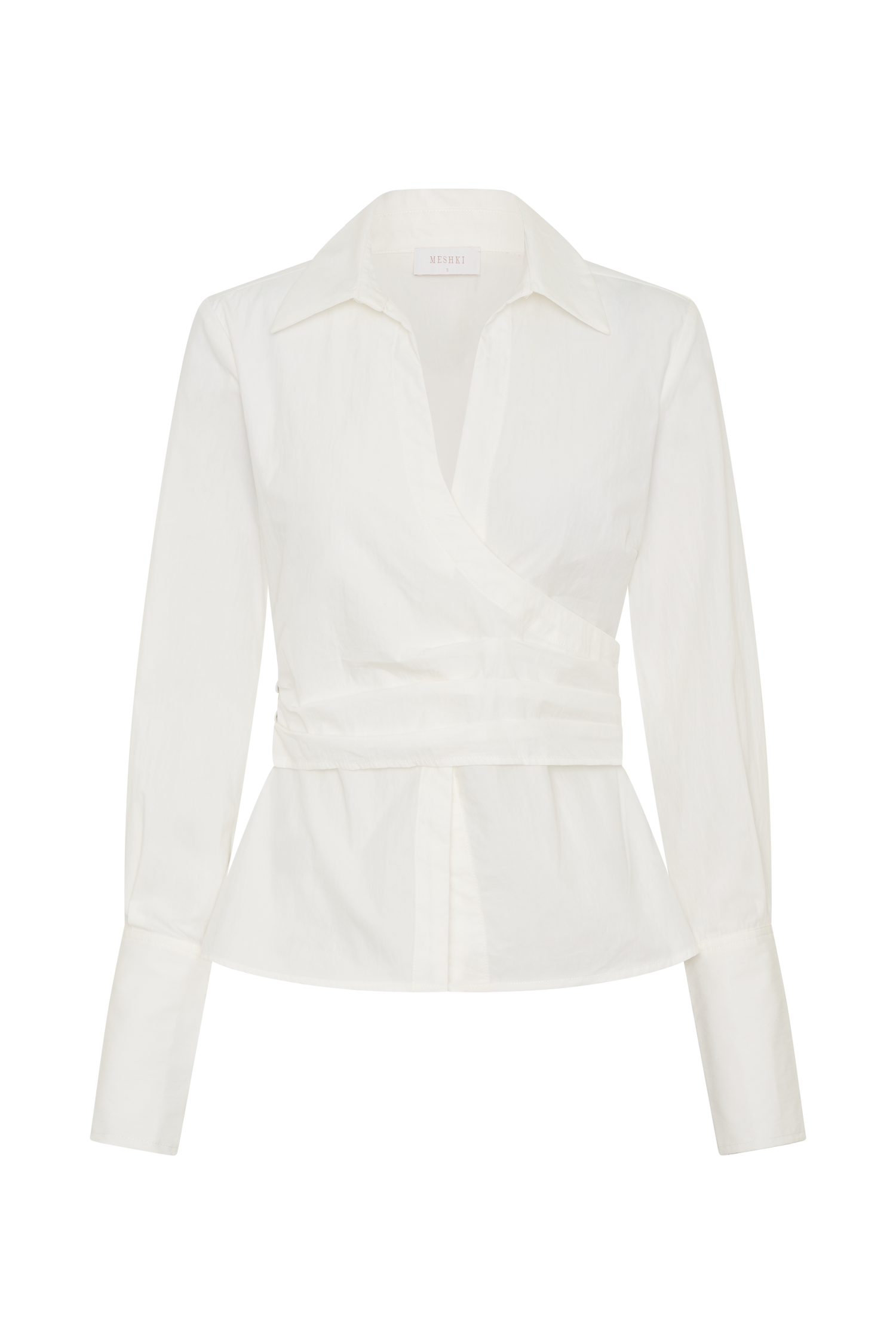 White Wrap Cotton Shirt