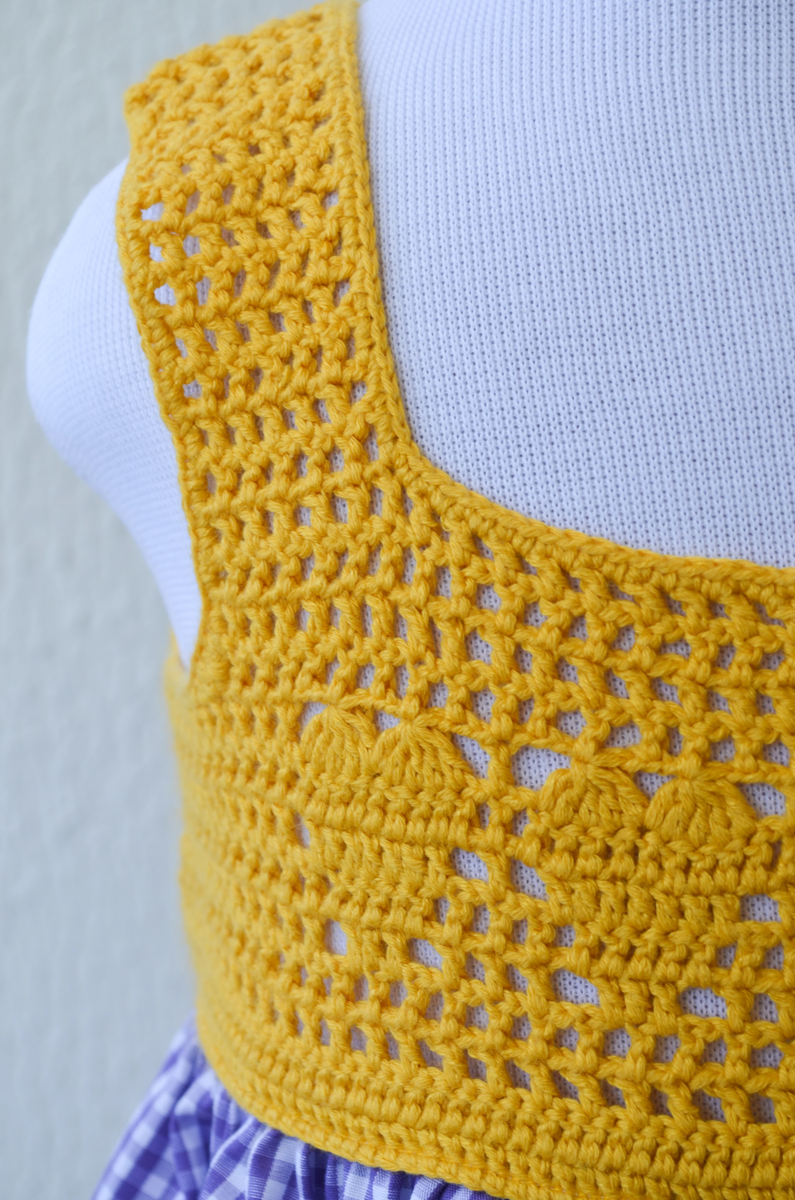 Purple Gingham & Hearts Dress