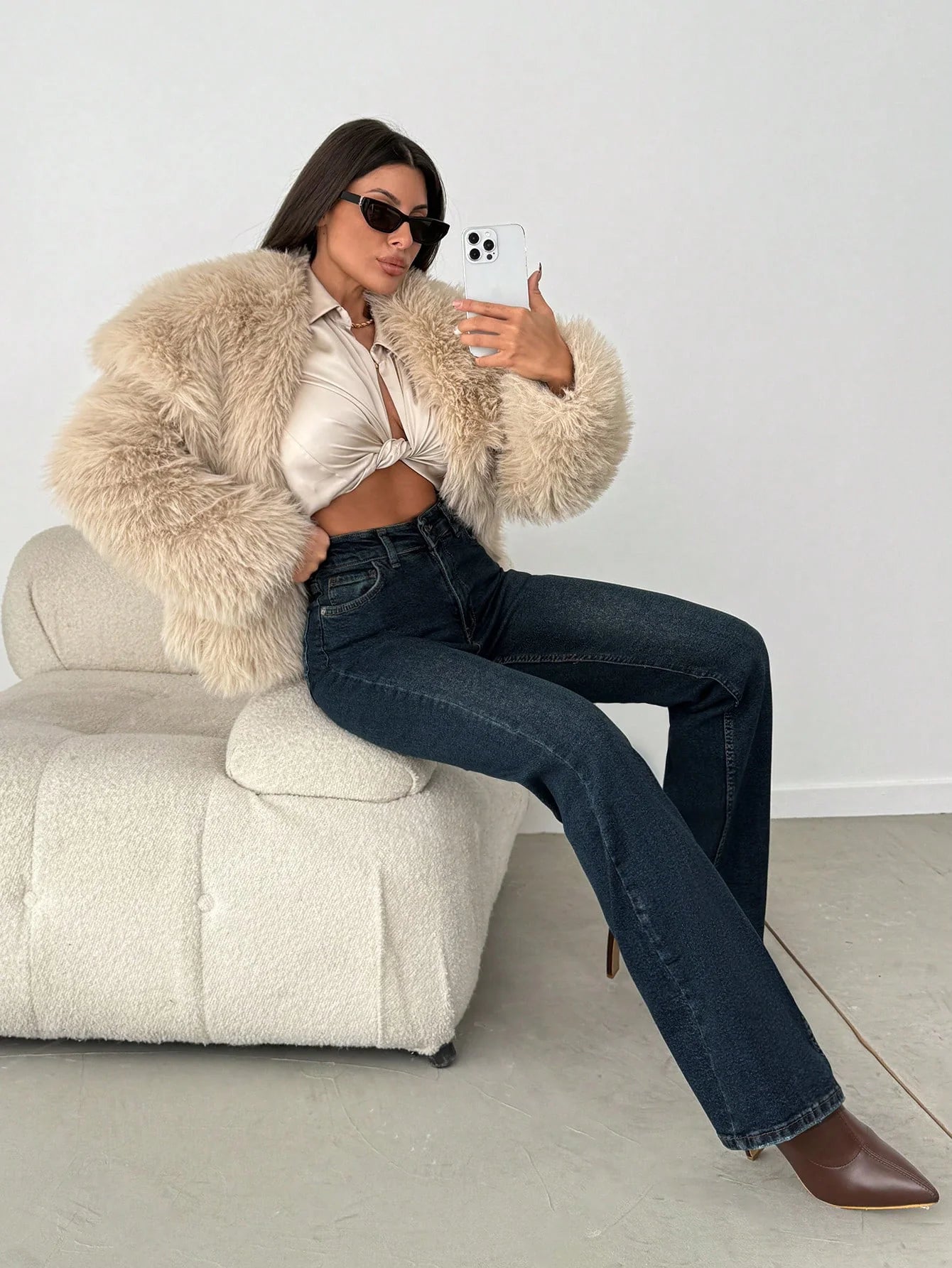 Copper Statement Flare Jeans