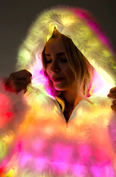 Light Up the Party: Frost White LED Coat