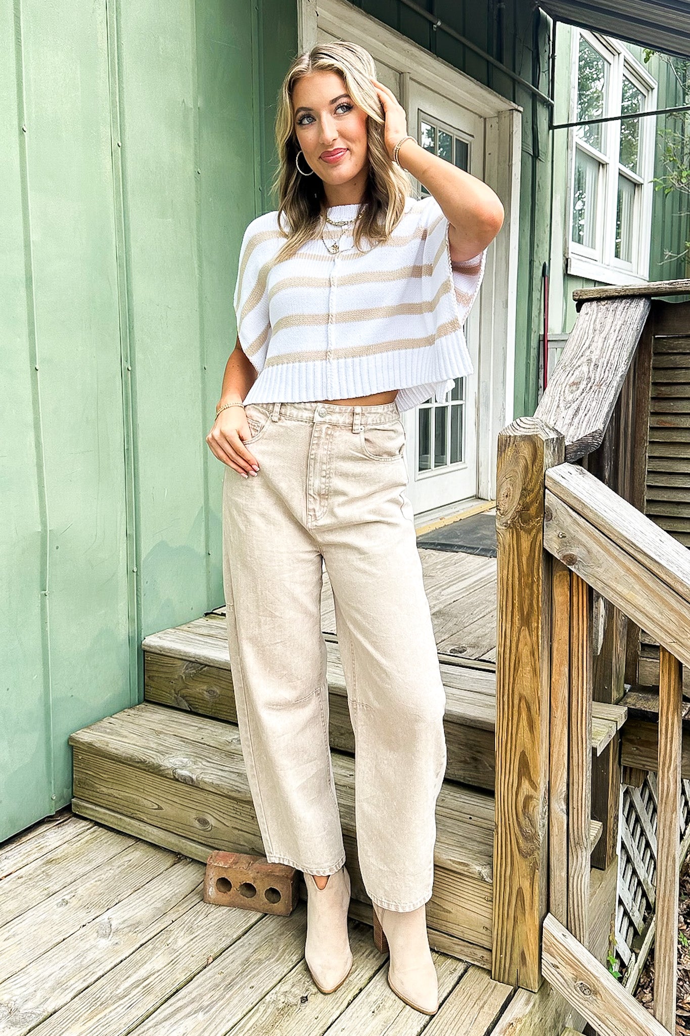 Striped Intentions Sweater Knit Vest Top - FINAL SALE