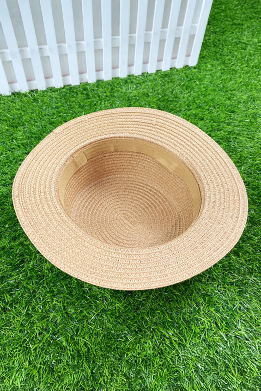 Parchment Bow Knot Decor Wide Brim Straw Hat