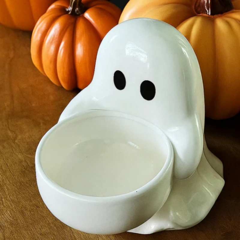 Cute Ceramic Ghost Light Candle Holders