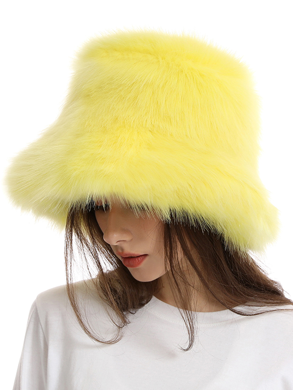 Keep Warm Solid Color Bucket Hat