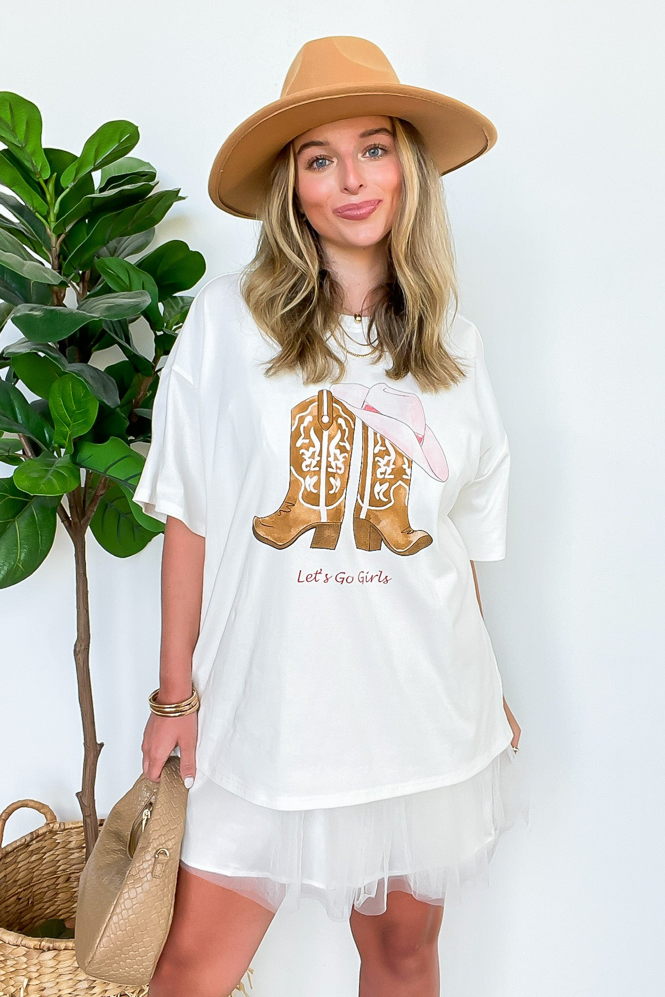 Girls Boot Graphic Oversized Tee