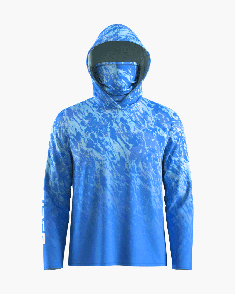 Men’s Sun Protection Fishing Hoodie with Built-In Face Gaiter