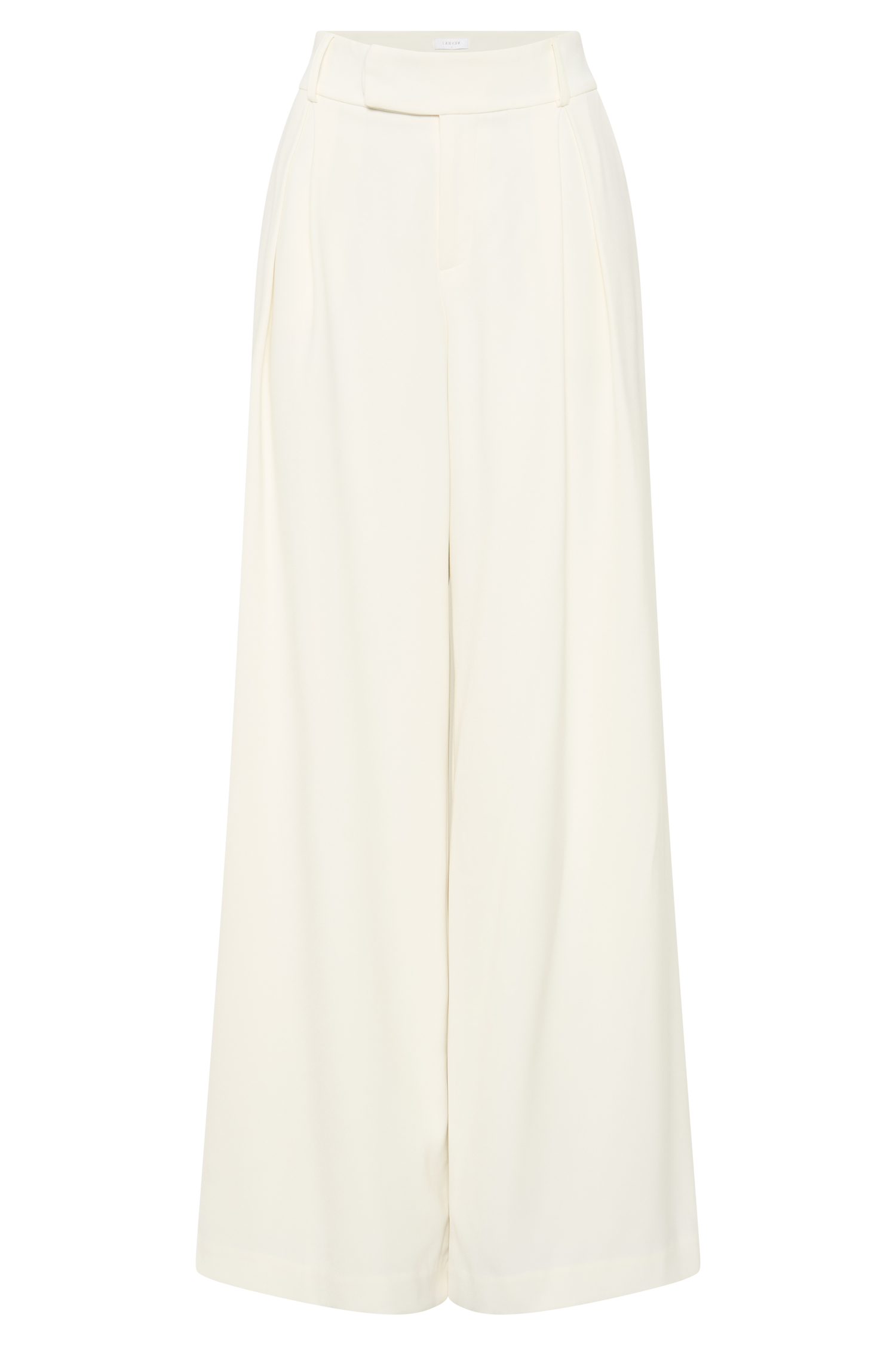 Ivory Pleated Wide Leg Pants