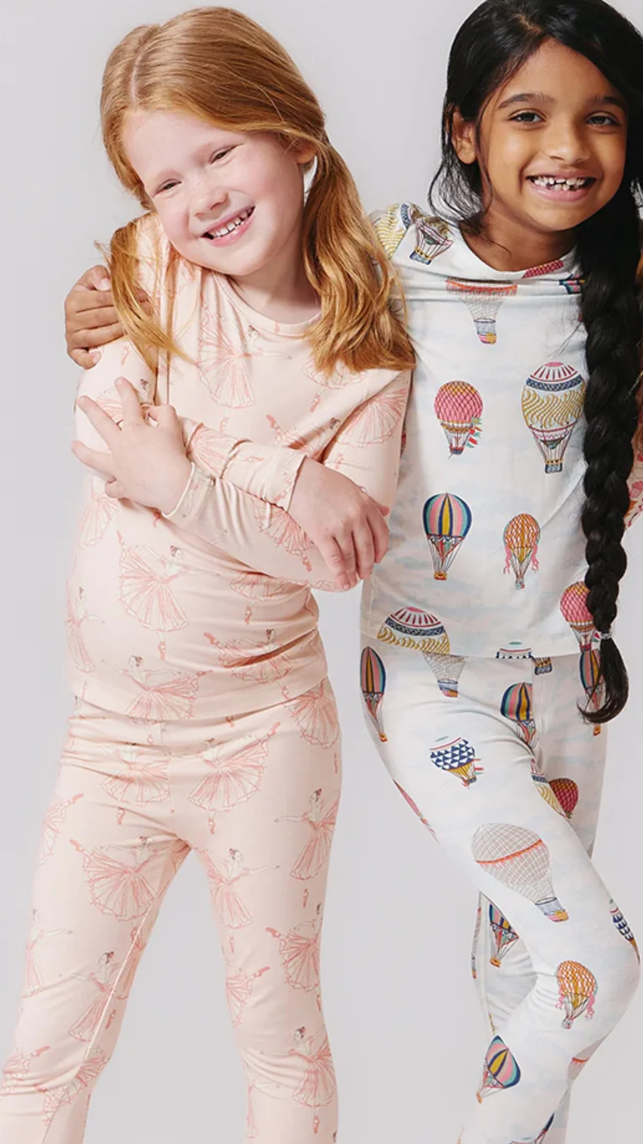 Kids Bamboo PJ Set Hot Air Balloons