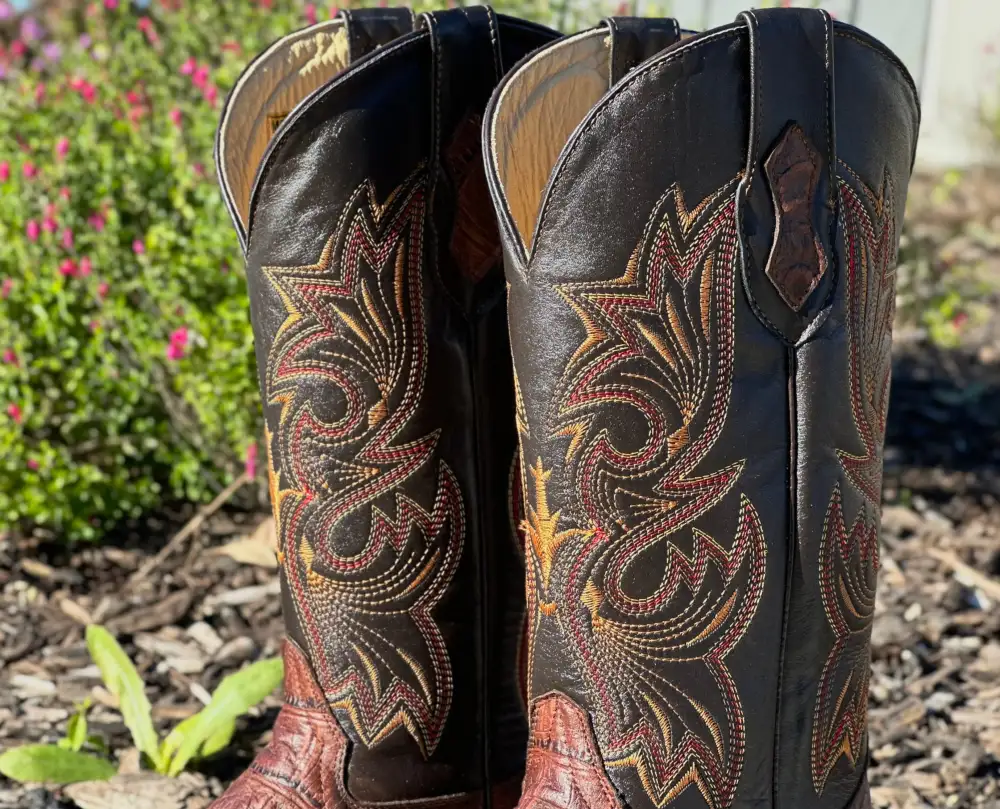 Men’s Western Brown American Belly Gator With Brown Shaft