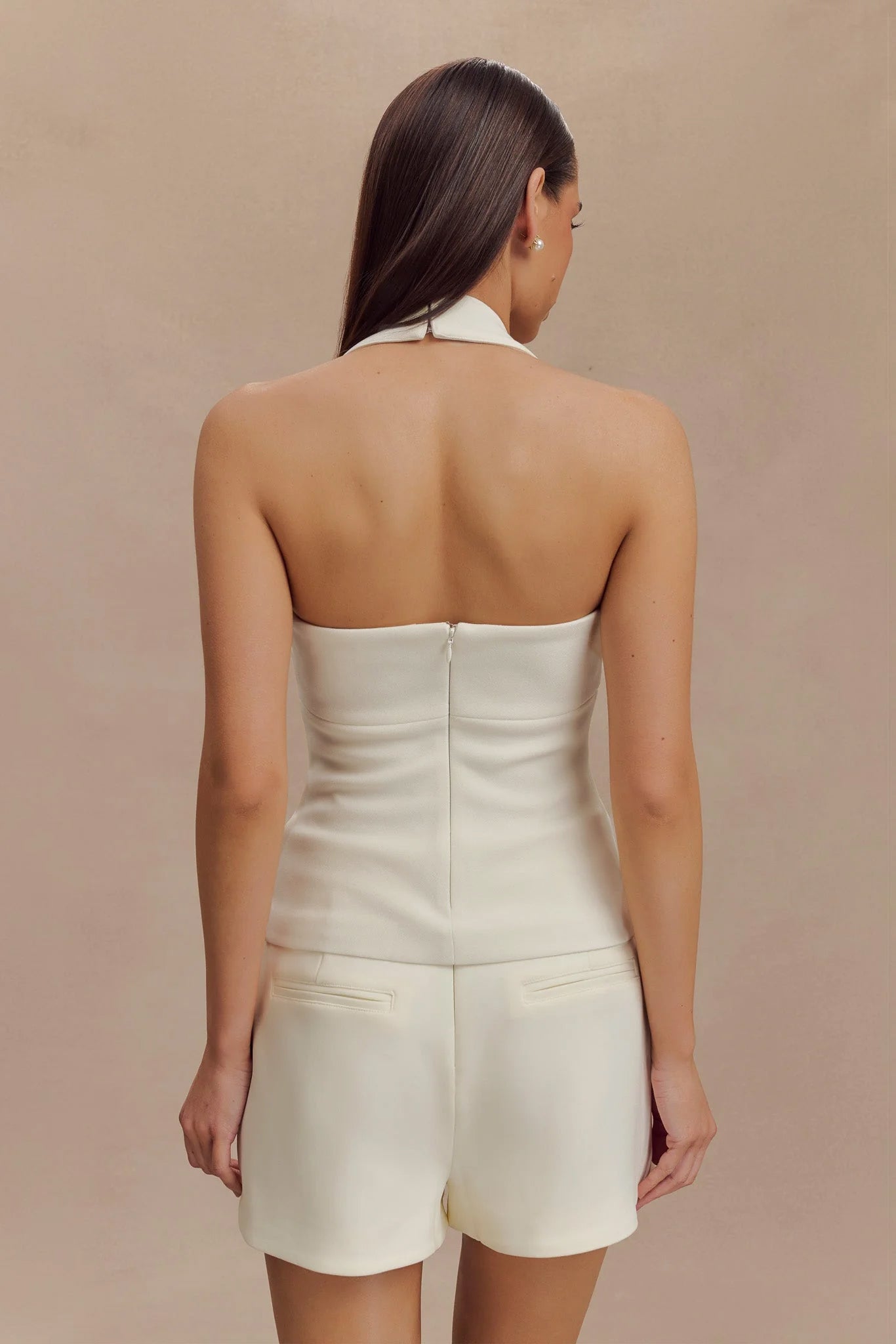 Ivory Suiting Halter Top