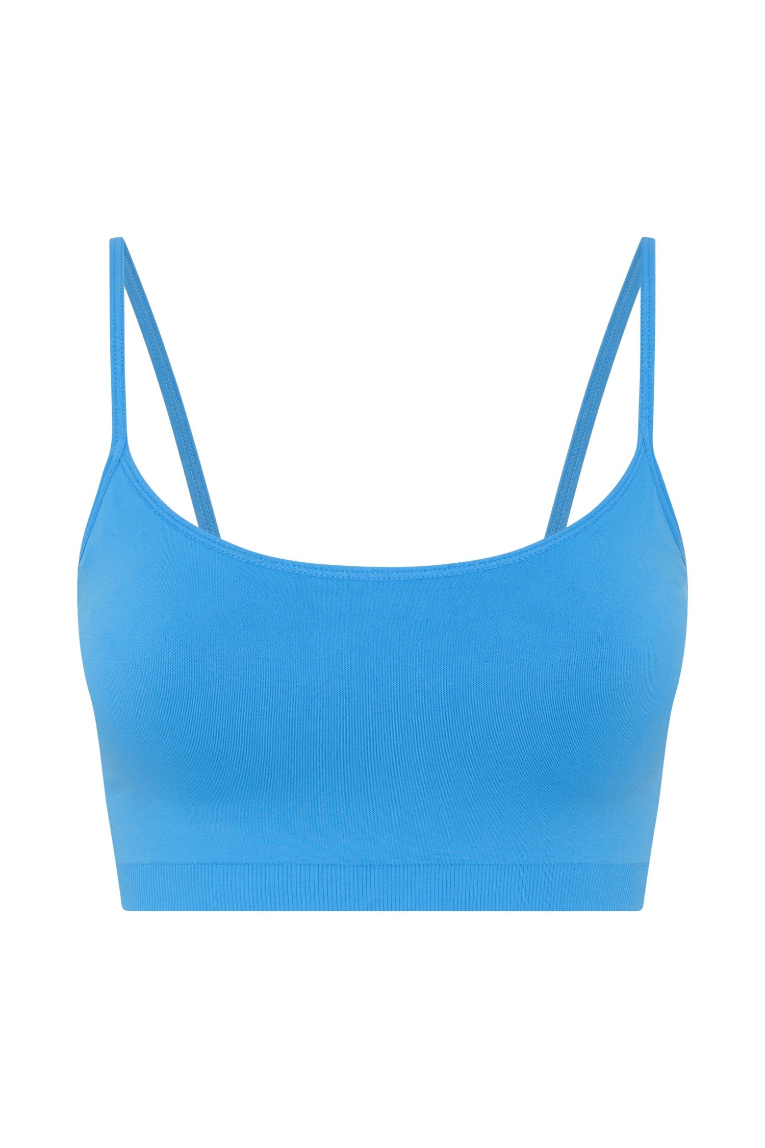Blue Scoop Neck Tank Top