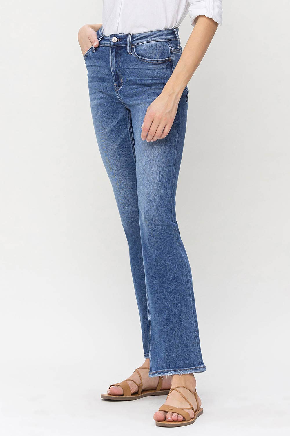 Loveret Full Size High Rise Slim Bootcut Jeans