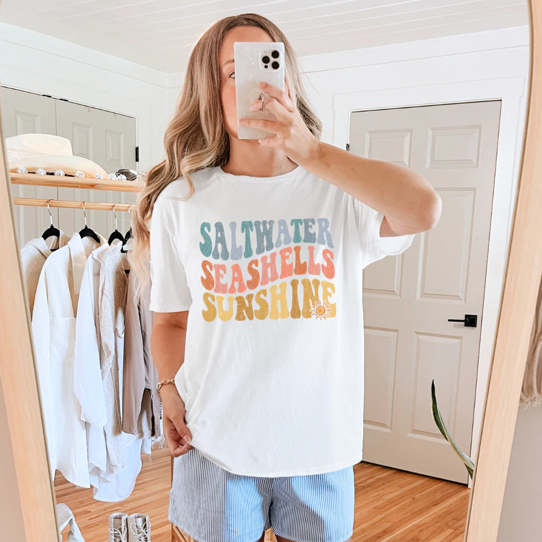 Saltwater Seashells Sunshine Graphic Tee