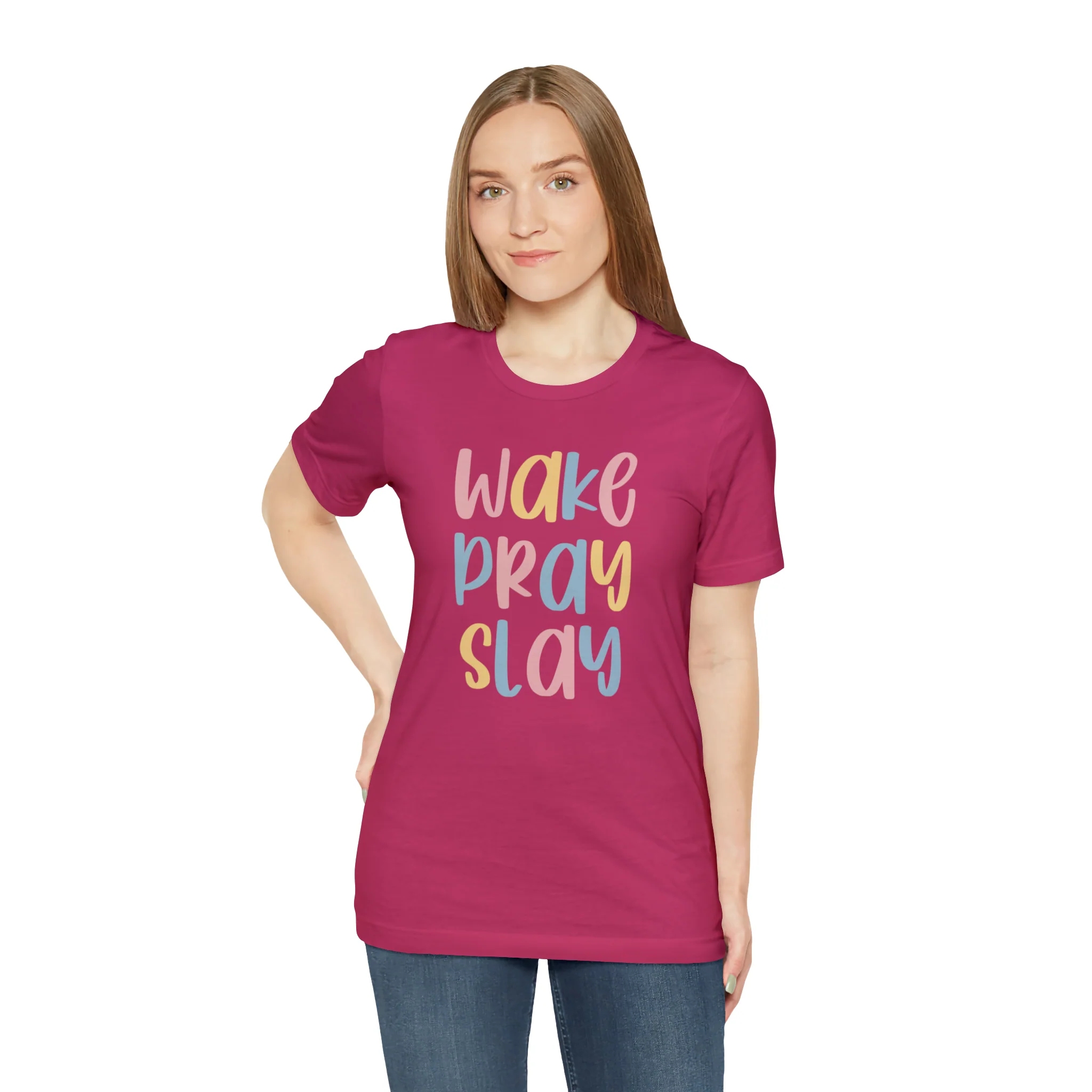 Wake Pray Slay Unisex Jersey Short Sleeve Tee