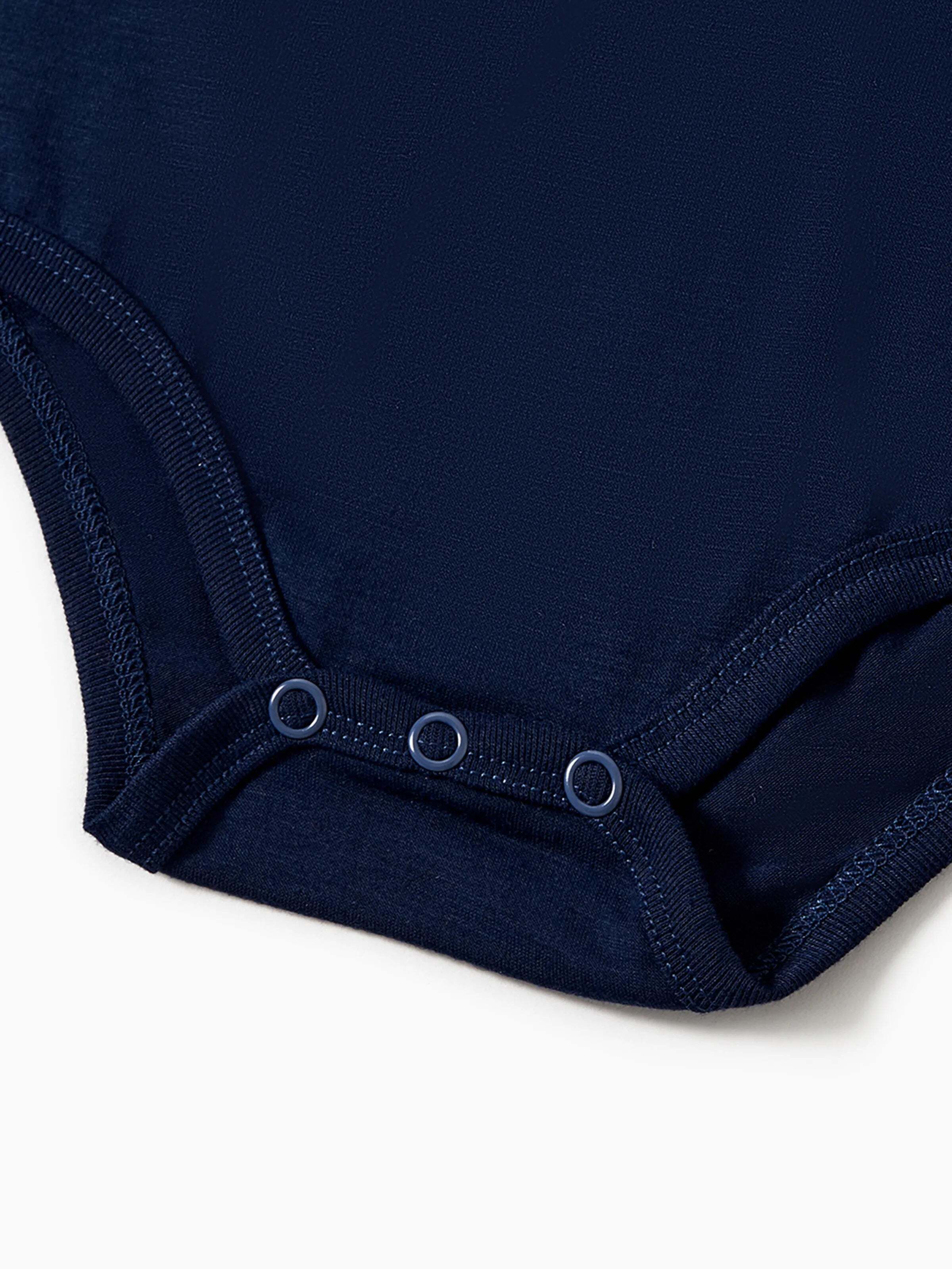 Christmas Reindeer Print Glow in the Dark Family Matching Pajamas Sets with Christmas Socks Deep Blue