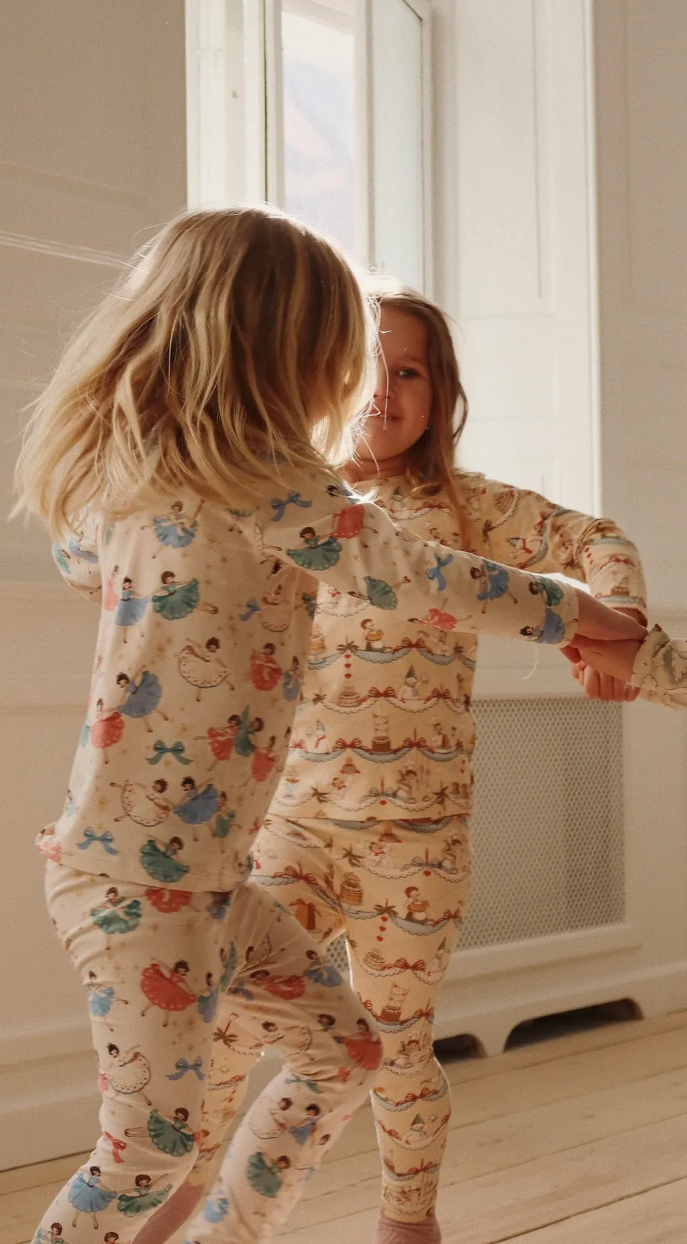 basic blouse/pants set gots - beige bow ballerina