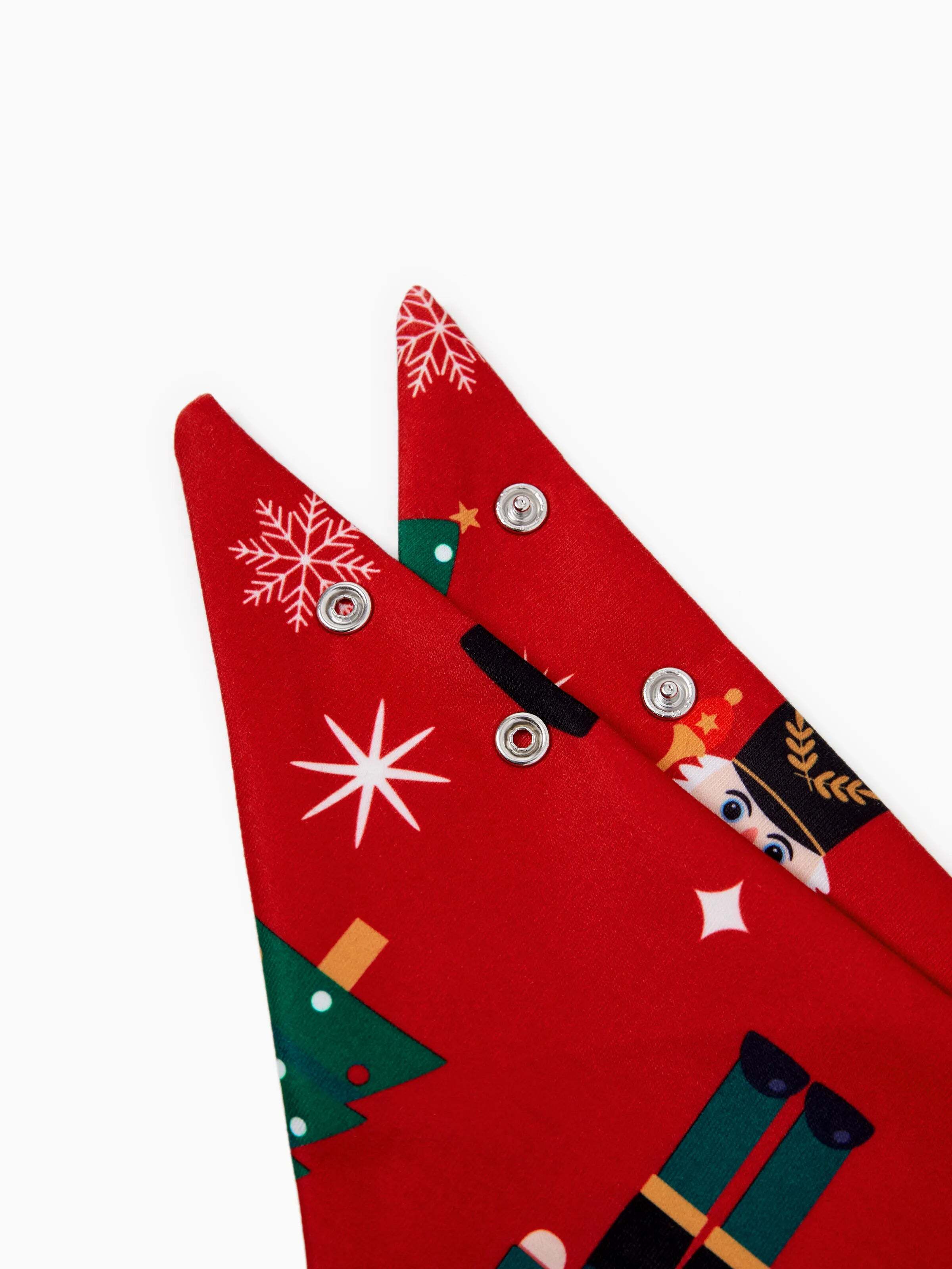 Christmas Matching Family Pajamas Set Nutcracker Print PJS with Christmas Socks Red