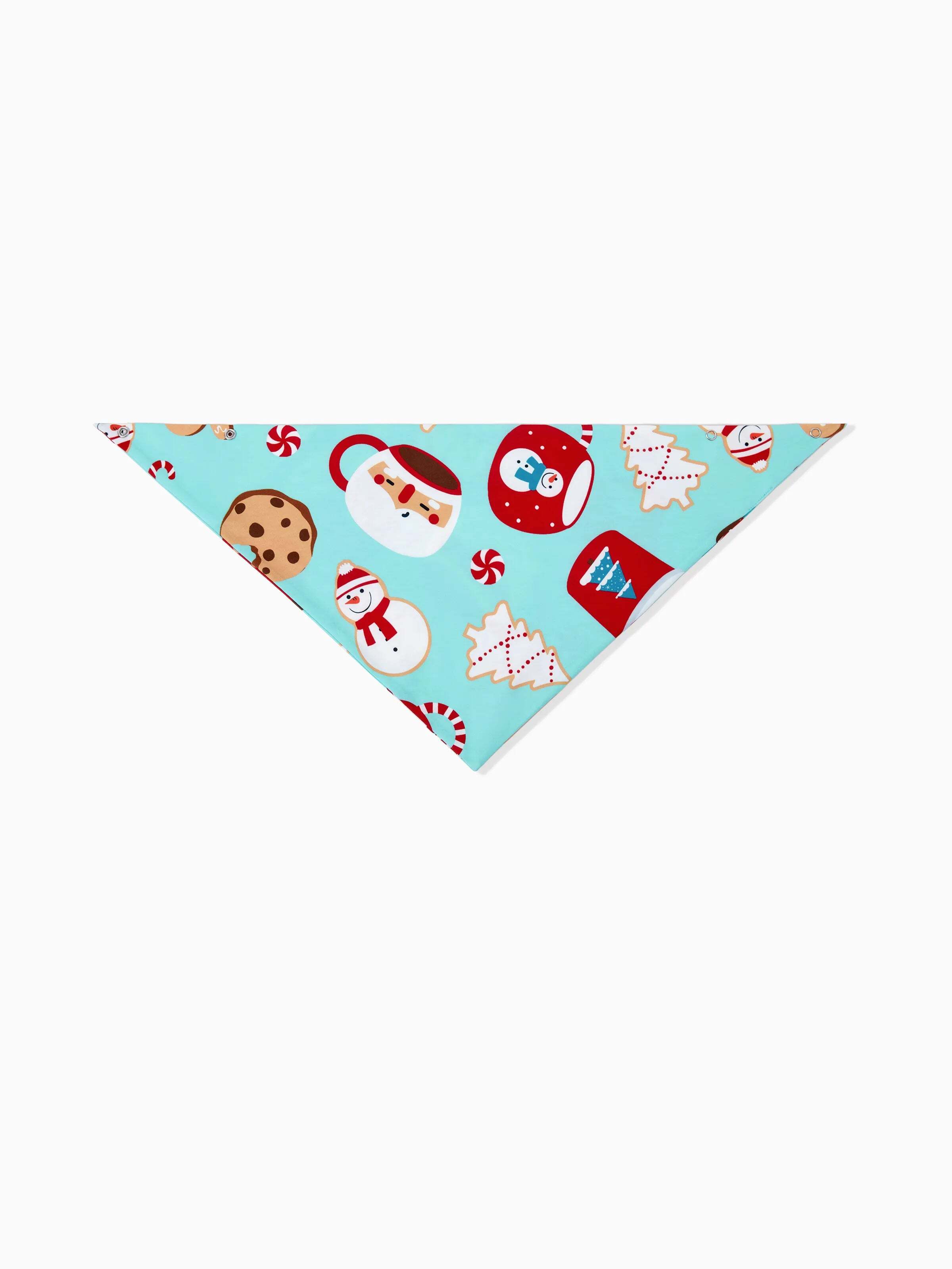 Christmas Matching Family Pajamas Set Gingerbread Print Blue and Red PJS with Christmas Socks Light Blue