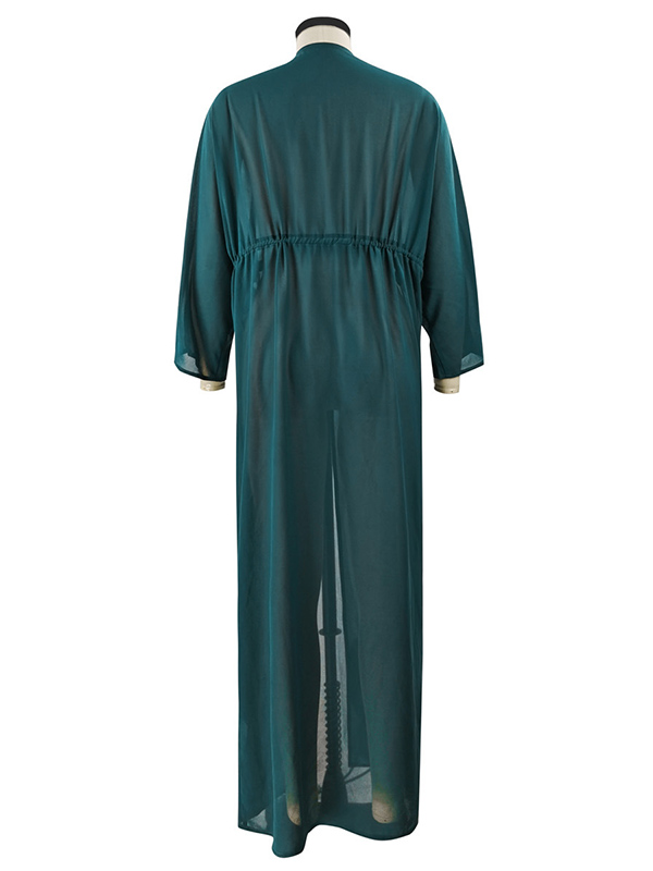 Chiffon Tunicshang Solid Color Long Sleeve Cover-Ups Tops