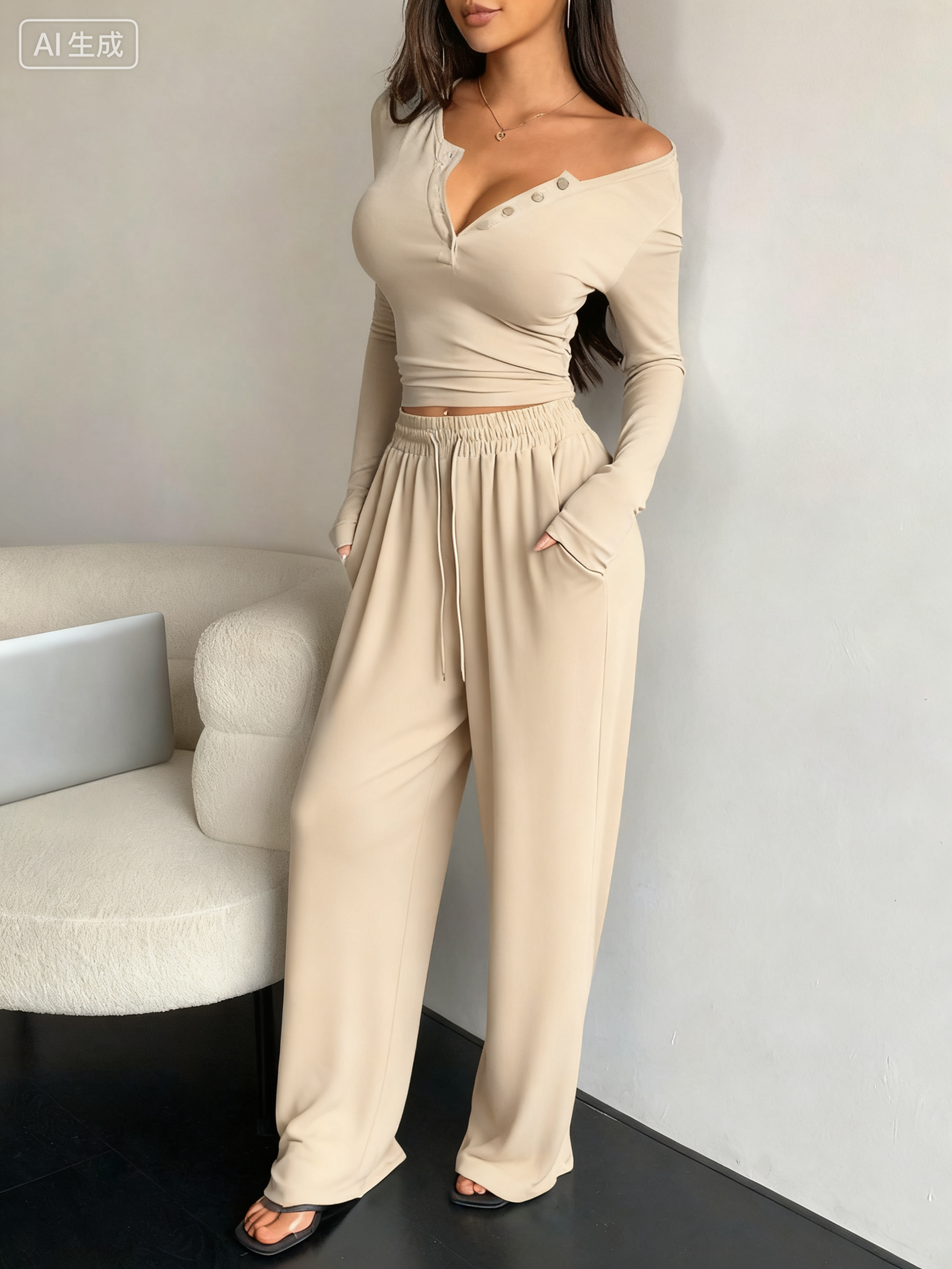 Women's Cozy Two-Piece Lounge Set for Fall & Winter