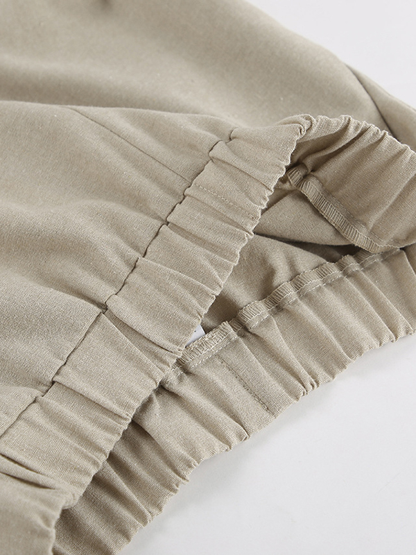 Loose Hollow Split-Joint Halter-Neck Vest + Elasticity High Waisted Pants Trousers Two Pieces Set