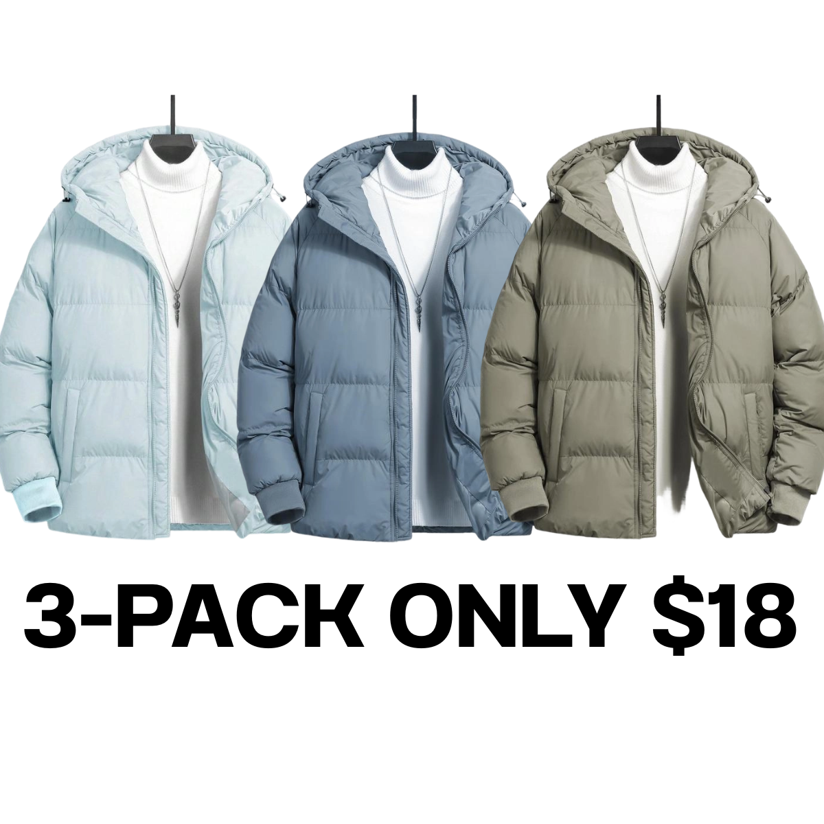 🔥Last Day 95% OFF🔥Men's Thick Warm Hooded Puffer Coat