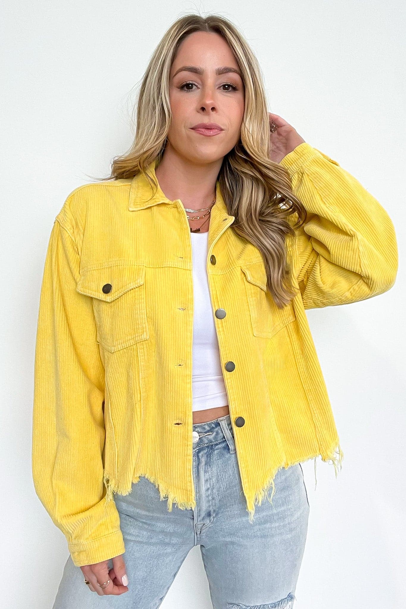 Mainstream Raw Edge Corduroy Jacket