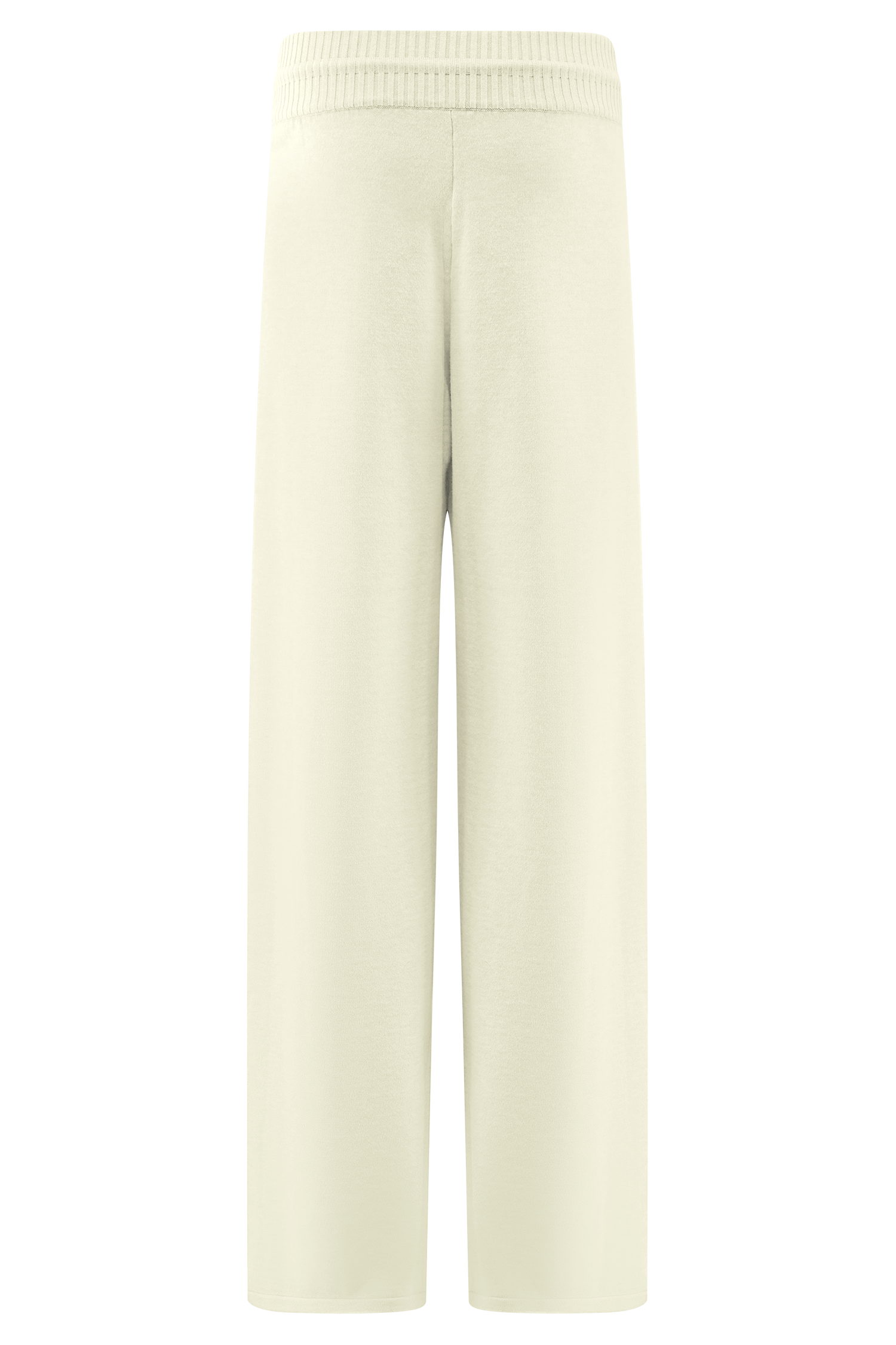 Ivory Knit Wide Leg Pants