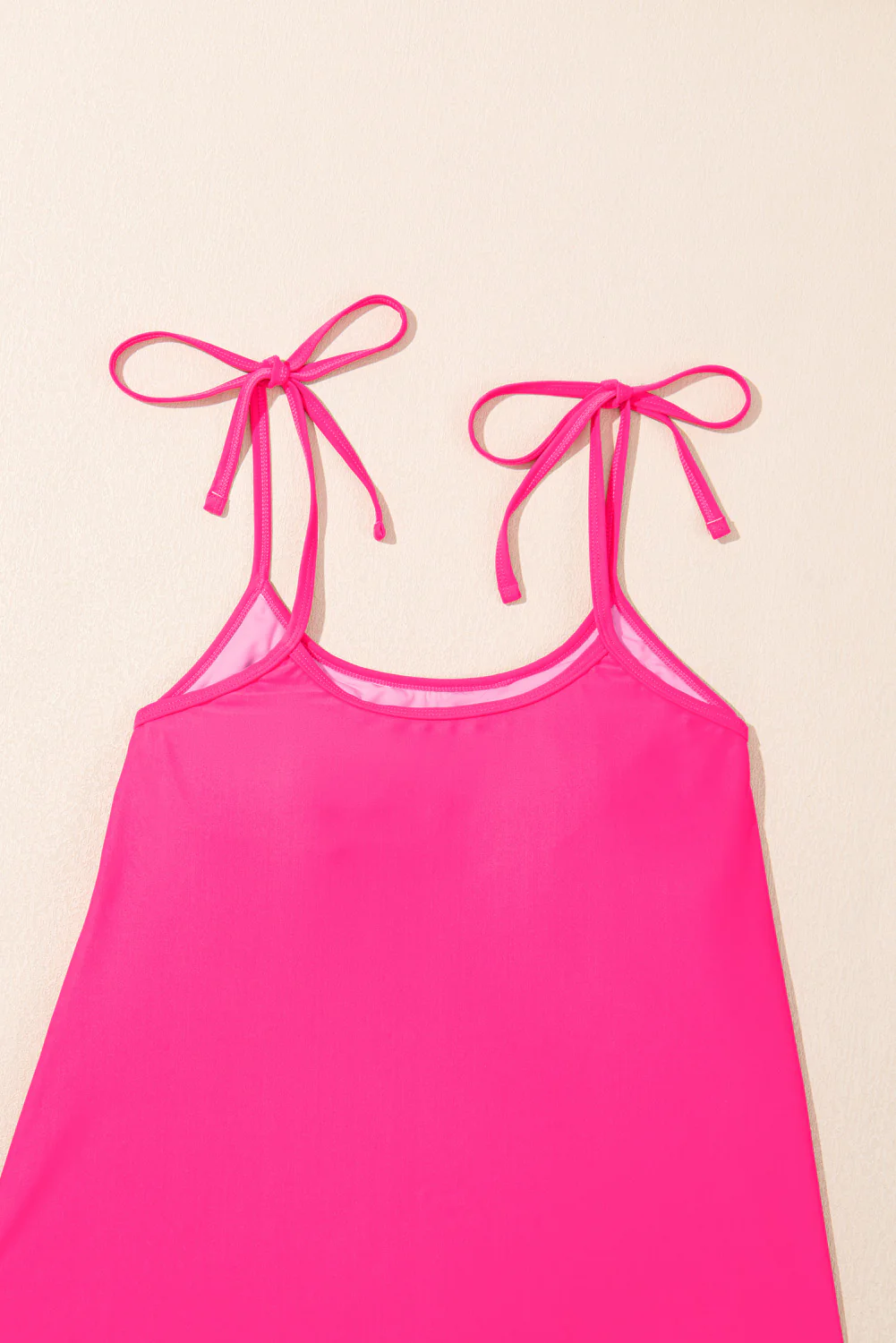 Rose Red Tie Shoulder Floral Print Cute Tankini Set