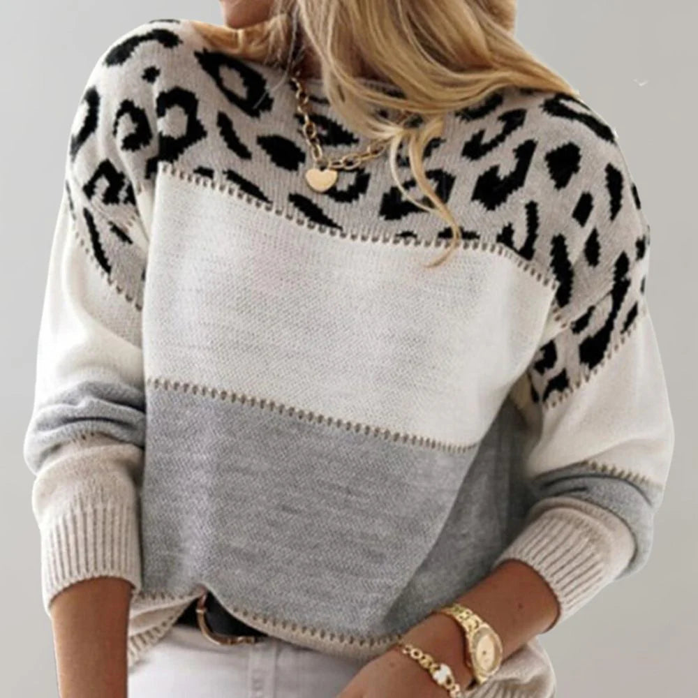 Pascaline | Leopard Print Casual Jumper