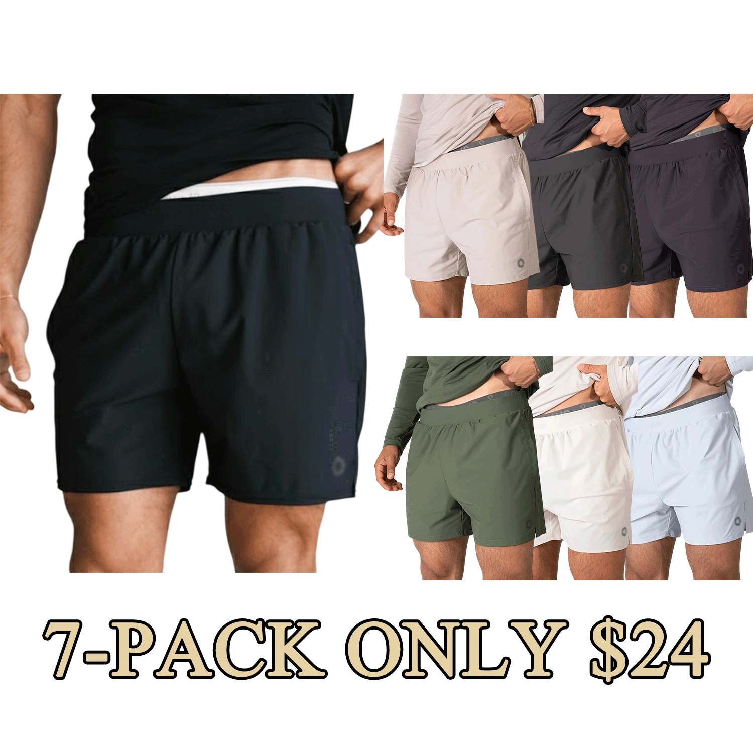 Men’s Essential 5” Inseam Stretch Shorts – Everyday Casual Active Shorts