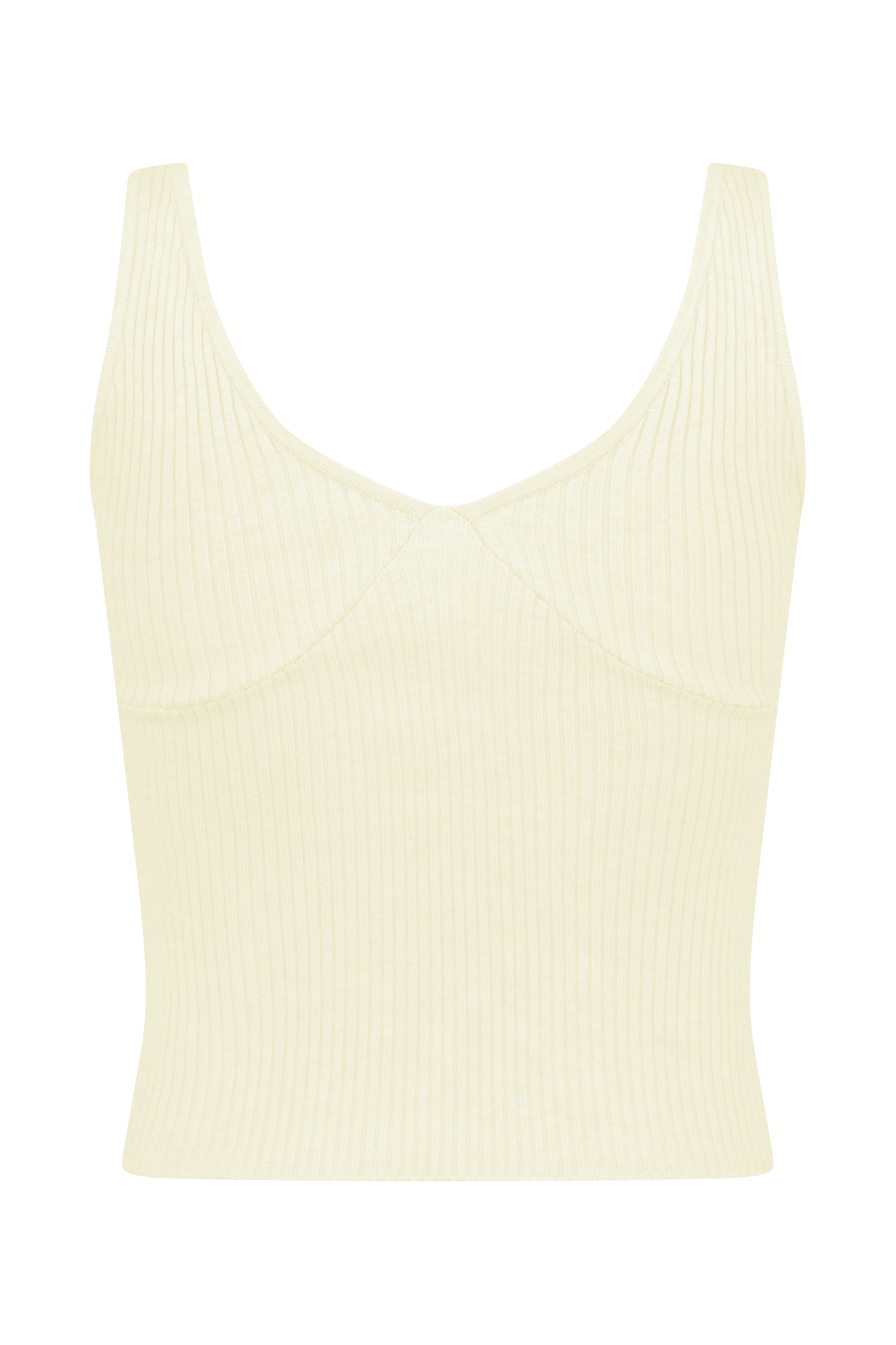 Ivory Ribbed Knit Cami Top