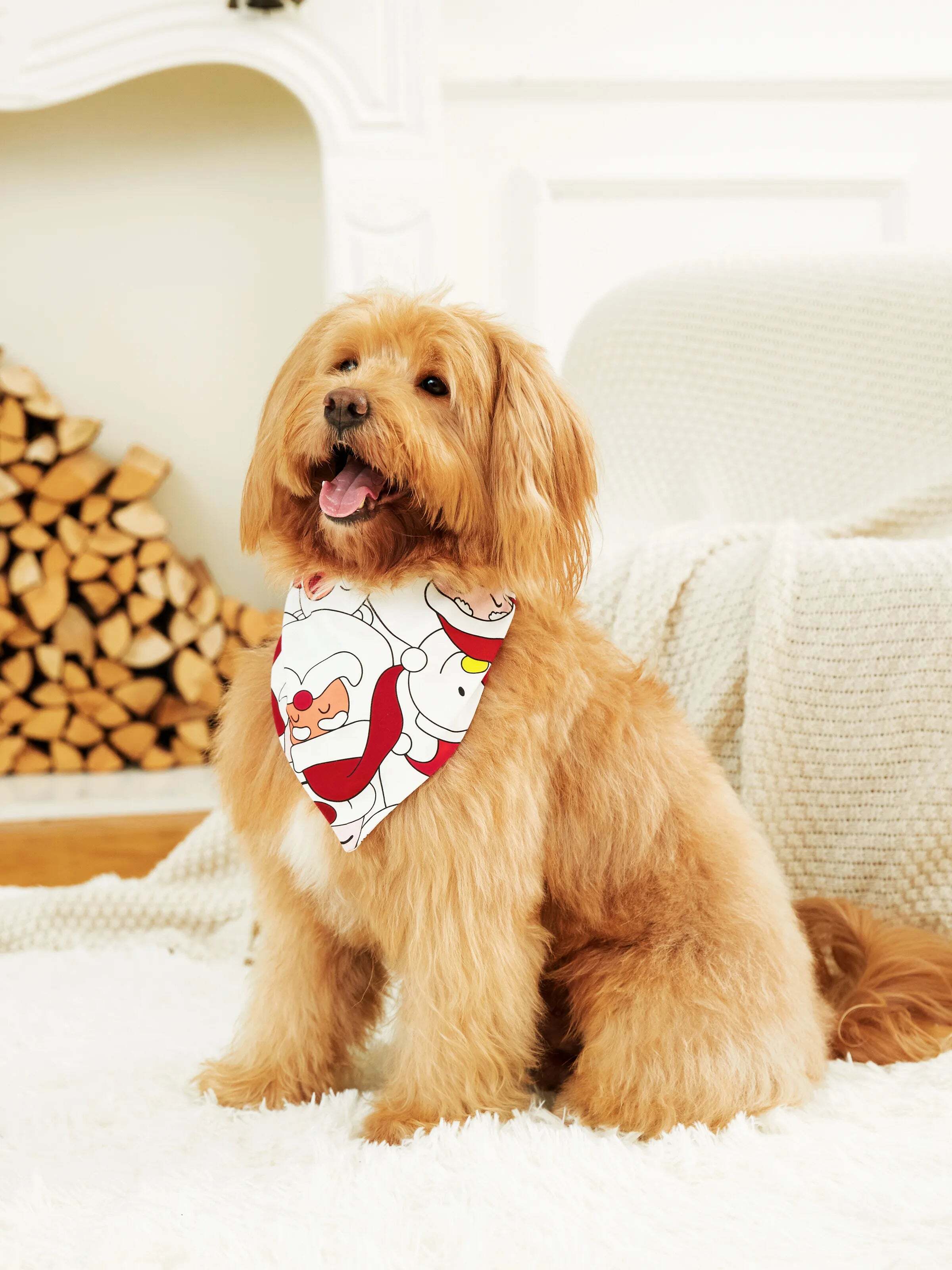 Christmas Santa and Snowman Print Family Matching Short-sleeve Tops and Shorts Pajamas Sets White