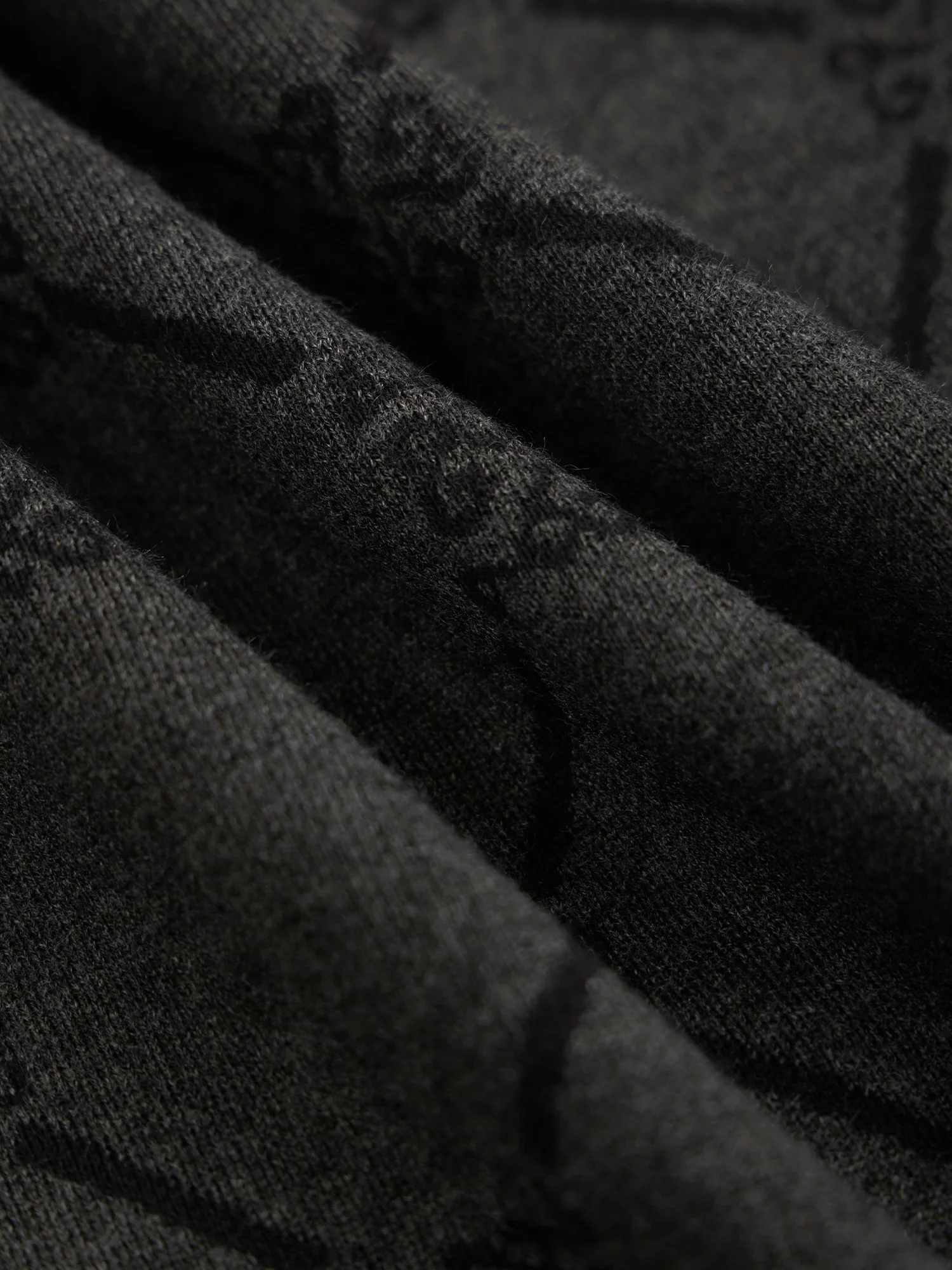 Lyocell Long Sleeve Contrast Logo Pattern Knitted Dress