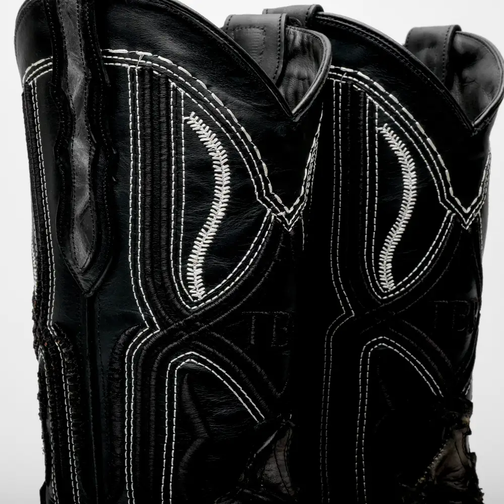 Matte Rustic Eclipse Pirarucu Leather Boots - Square Toe