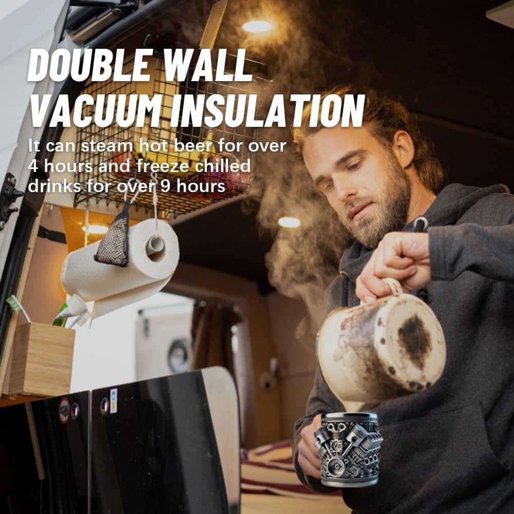 Limited Edition V8/V6 Tribute Stainless Steel Cup Coffee Mug