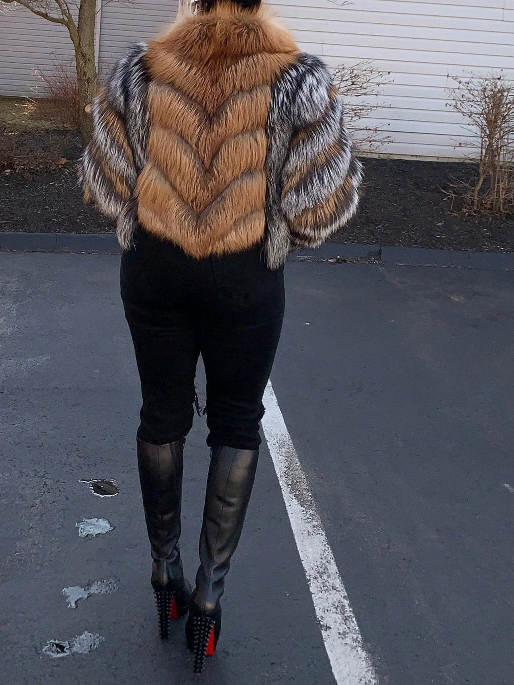 Fox Fur Patchwork Short Jacket（✔️Free shipping）