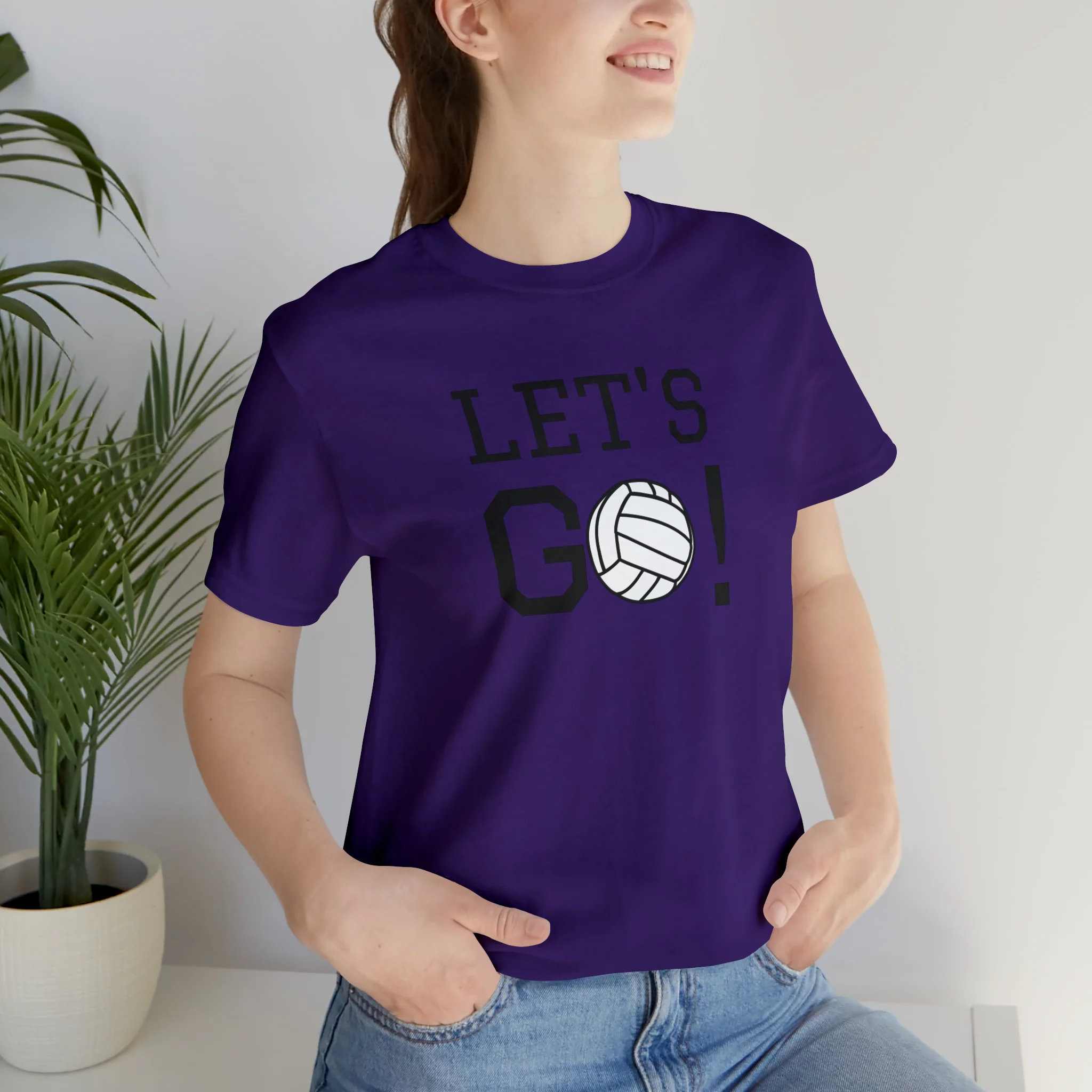 Let's Go! Volleyball Unisex Jersey Short Sleeve Tee