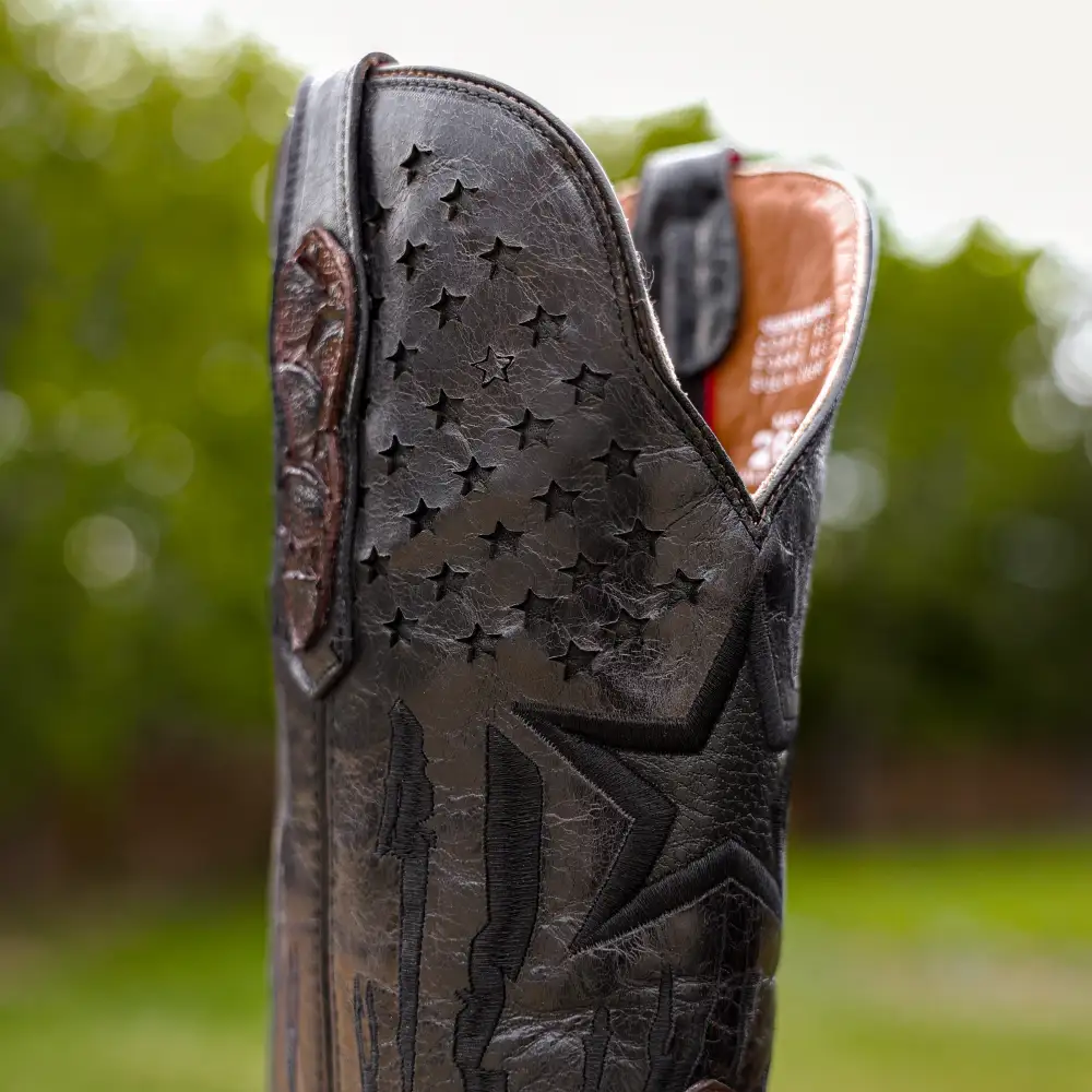 Brown Jumbo Python Leather Boots - Square Toe