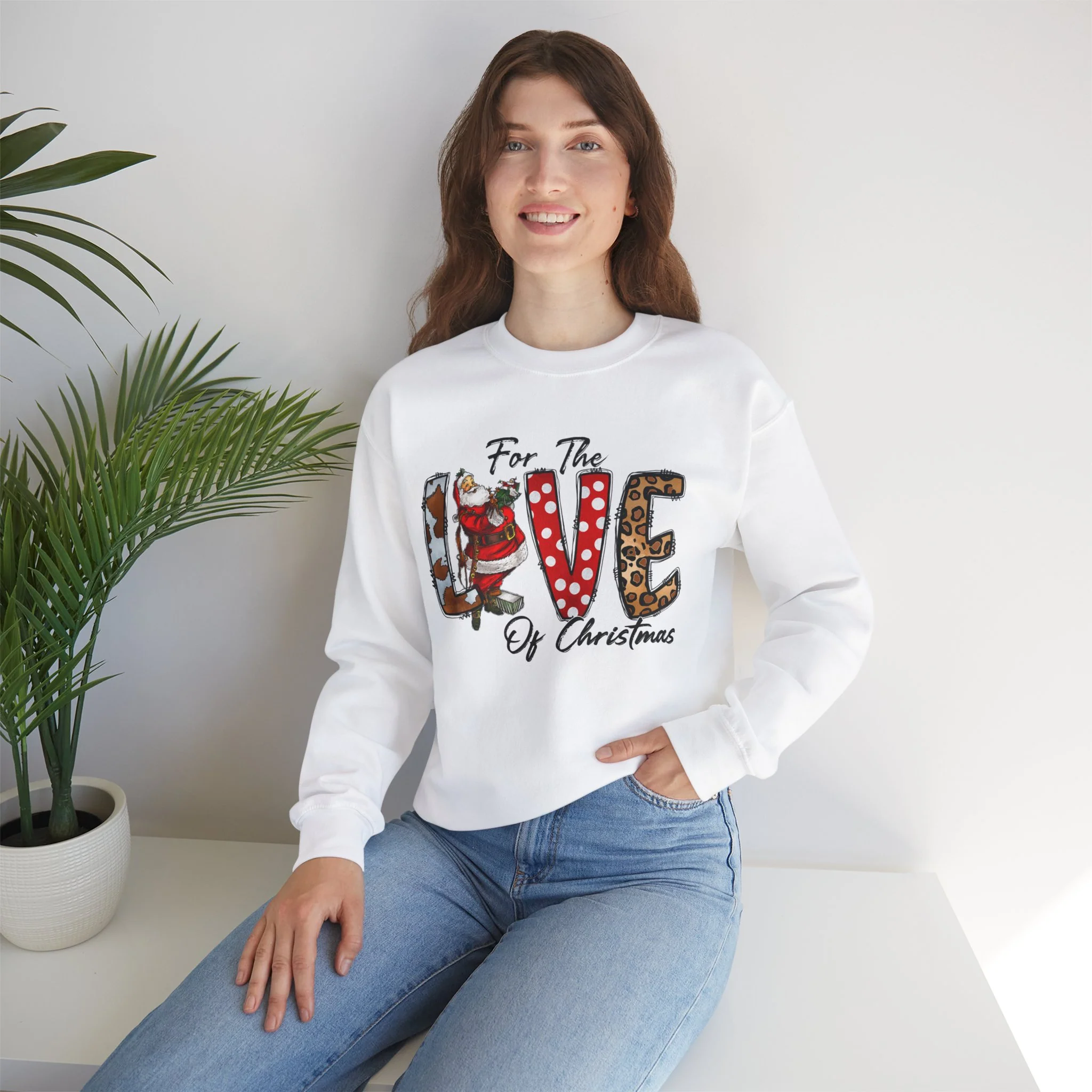 For the Love of Christmas Jersey Sweatshirt Full SIze