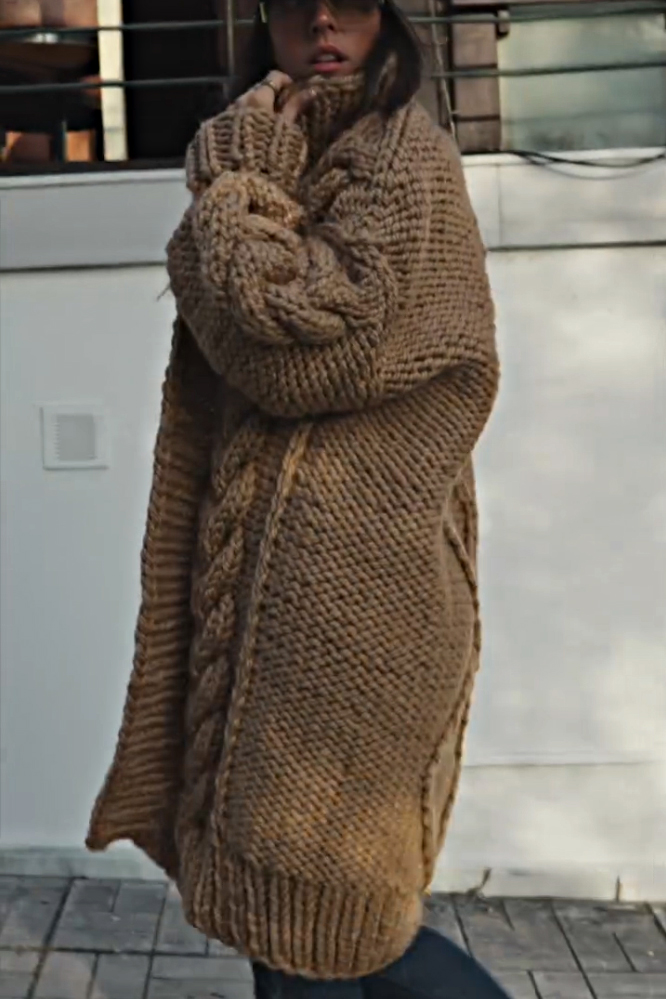 Women's textured casual sweater cardigan
