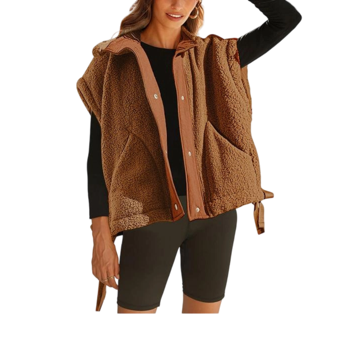 Women's Warm Fleece Button Down Vest