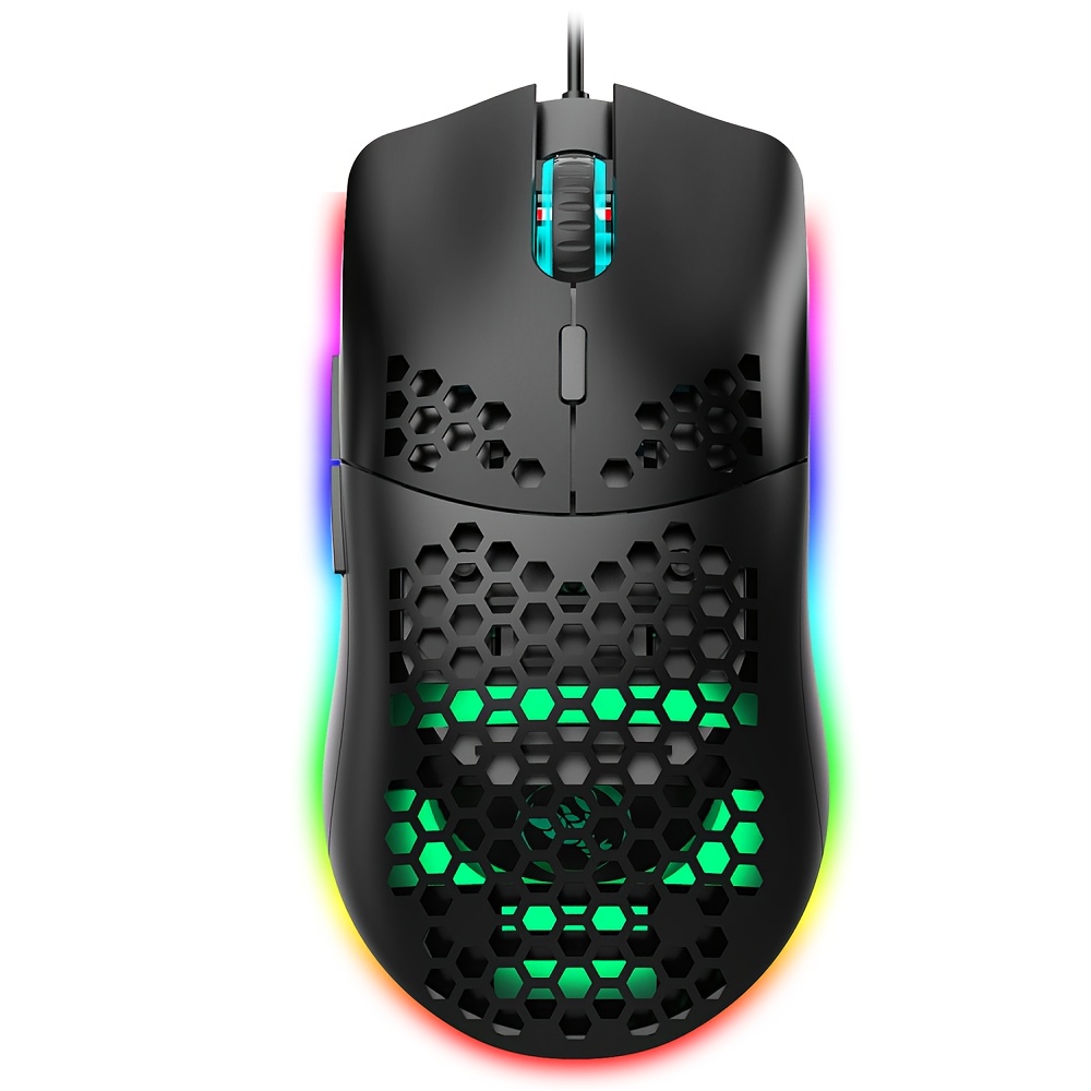 Wired Gaming With RGB Lighting Mouse