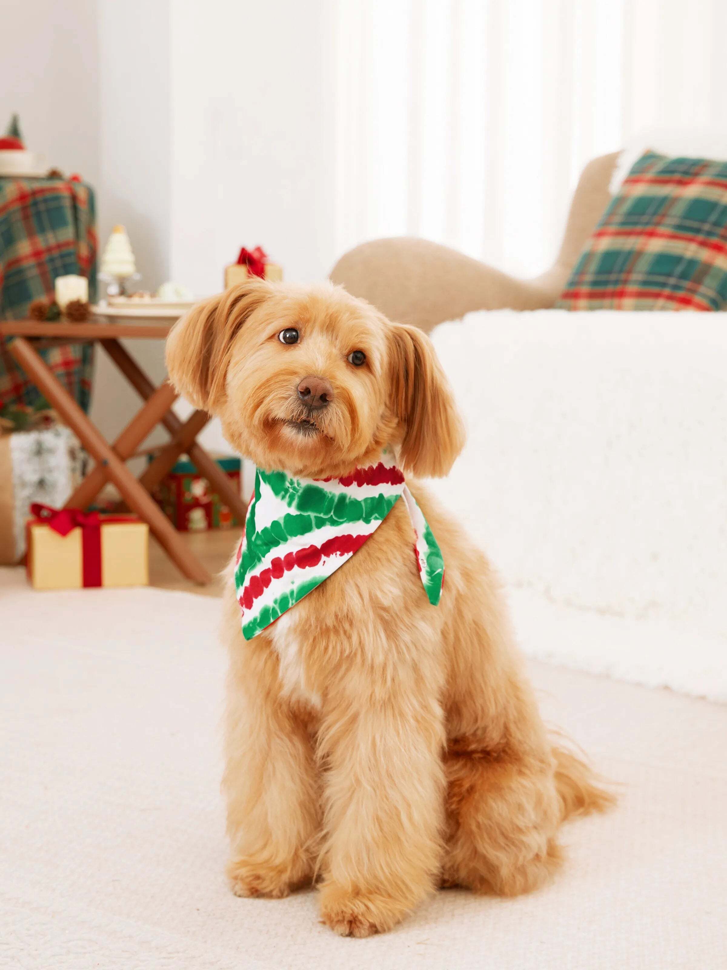 Christmas Family Red&Green Tie-Dye Gingerbread Man Pajamas Sets with Christmas Socks MultiColour