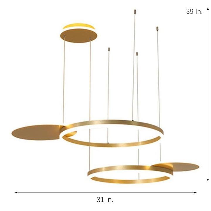 Circles Ring Dimmable LED Modern Chandelier Pendant Light Island Lights