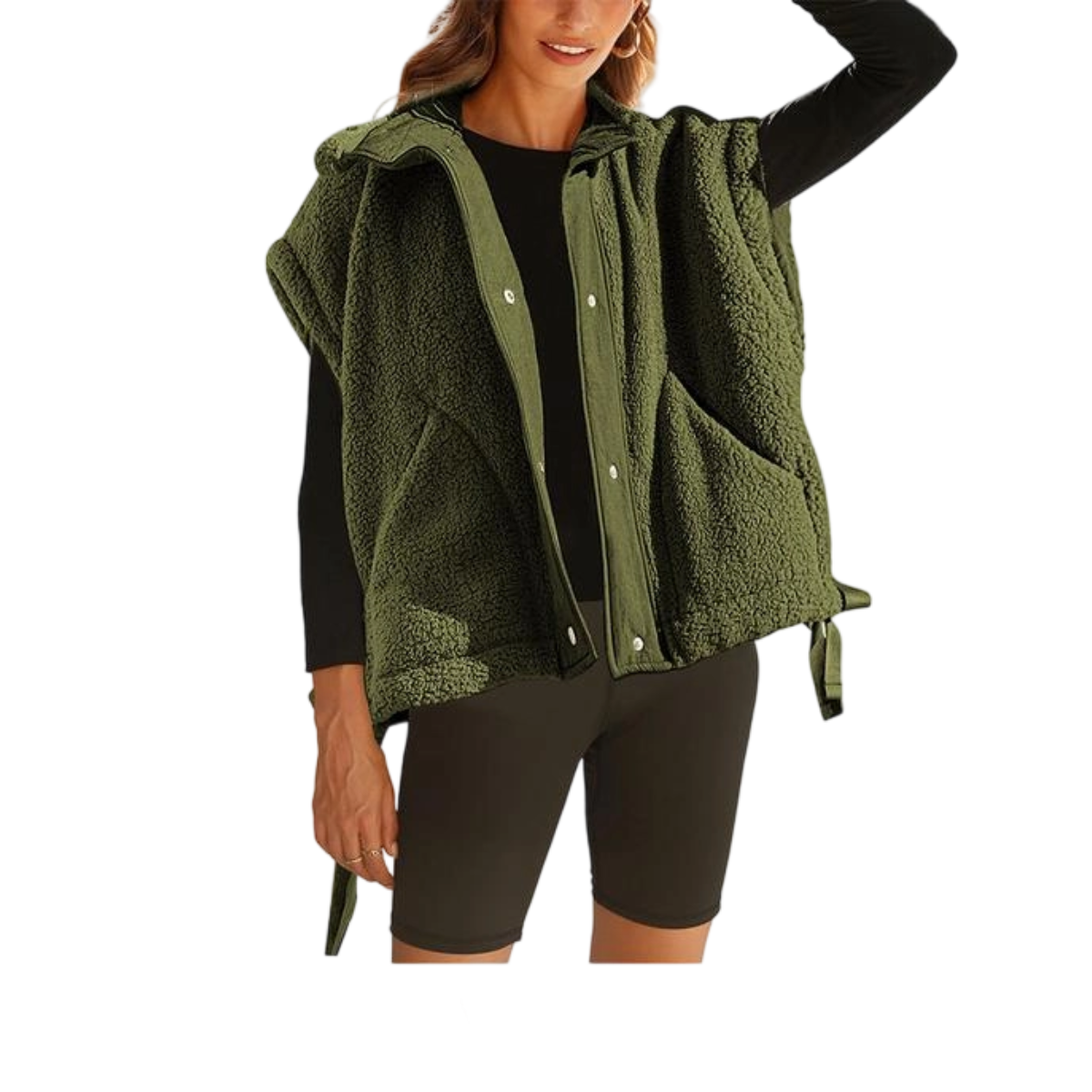 Women's Warm Fleece Button Down Vest